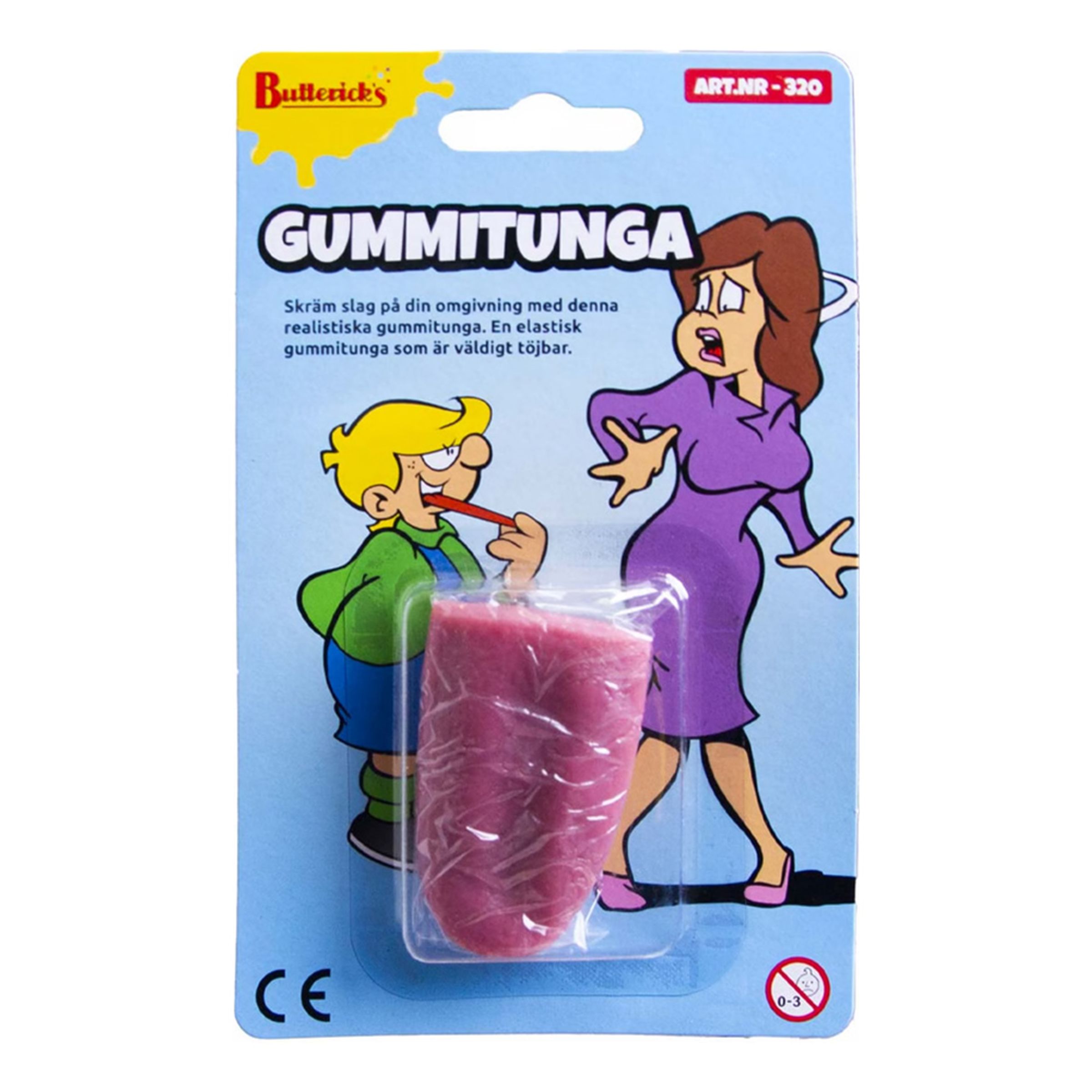 Gummitunga Skämtartikel