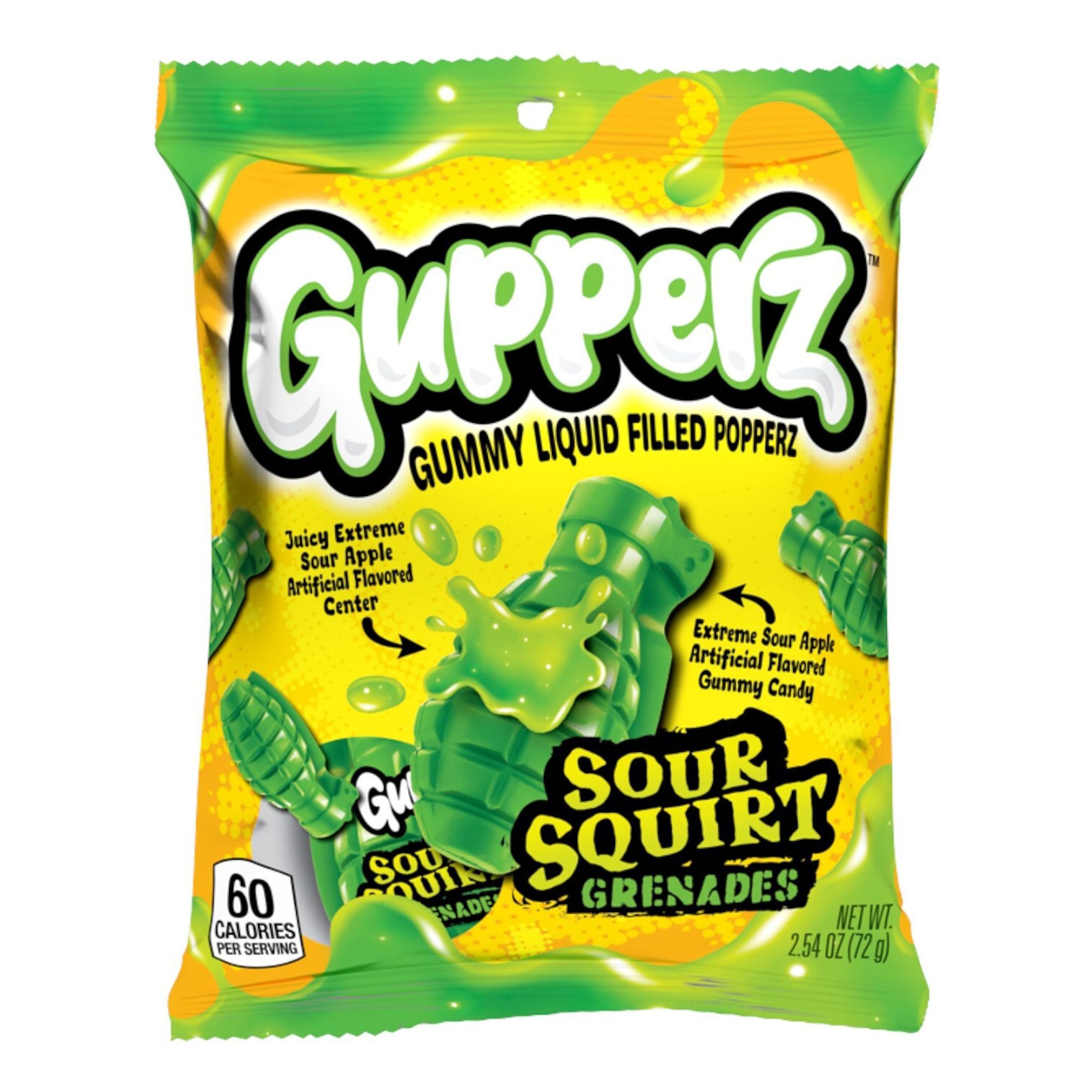 Gupperz Sour Squirt Grenades - 72 gram | Hem//Godis & Läsk//Godis//Surt Godis | PartyOutlet