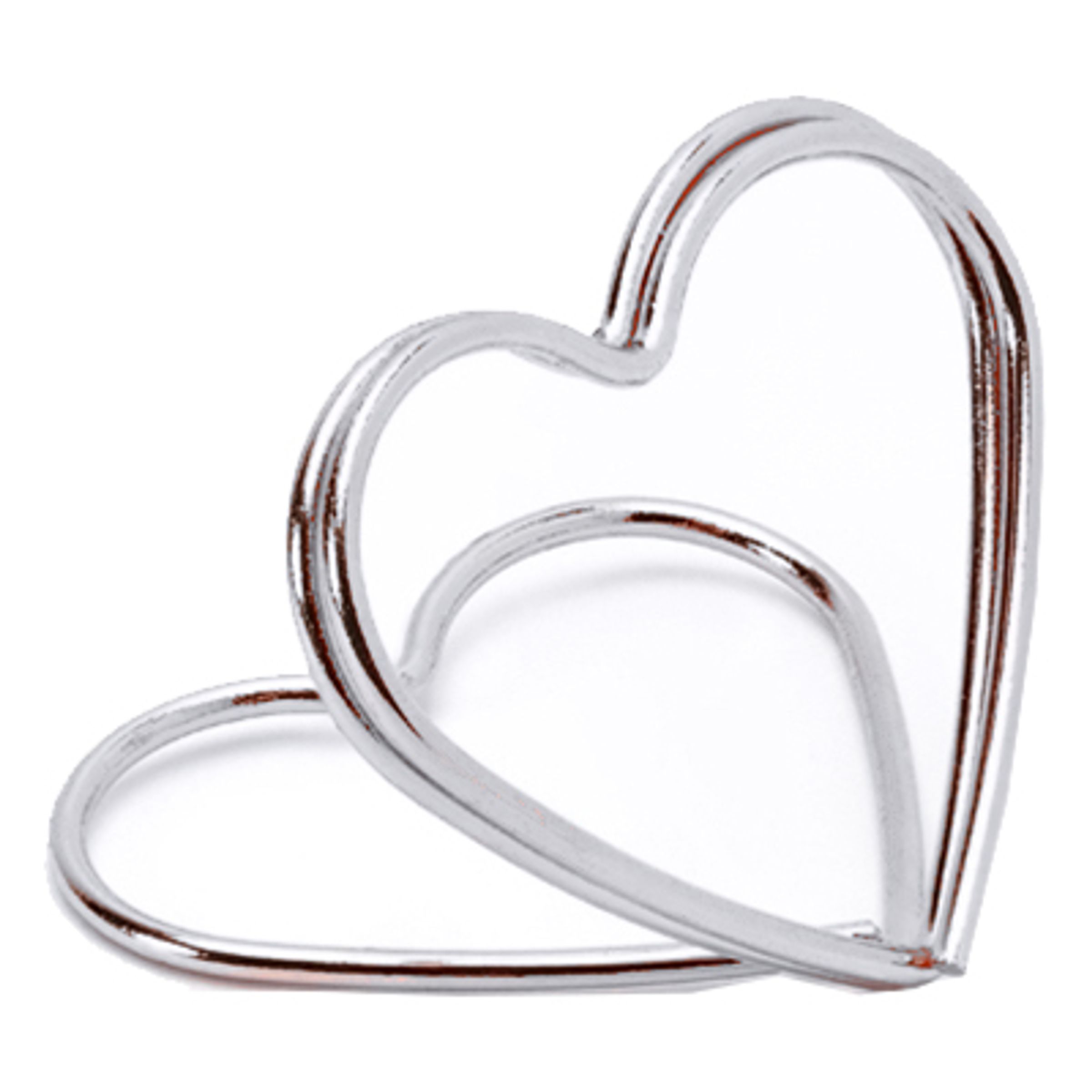 Läs mer om Placeringskortshållare Hjärtan Silver - 10-pack