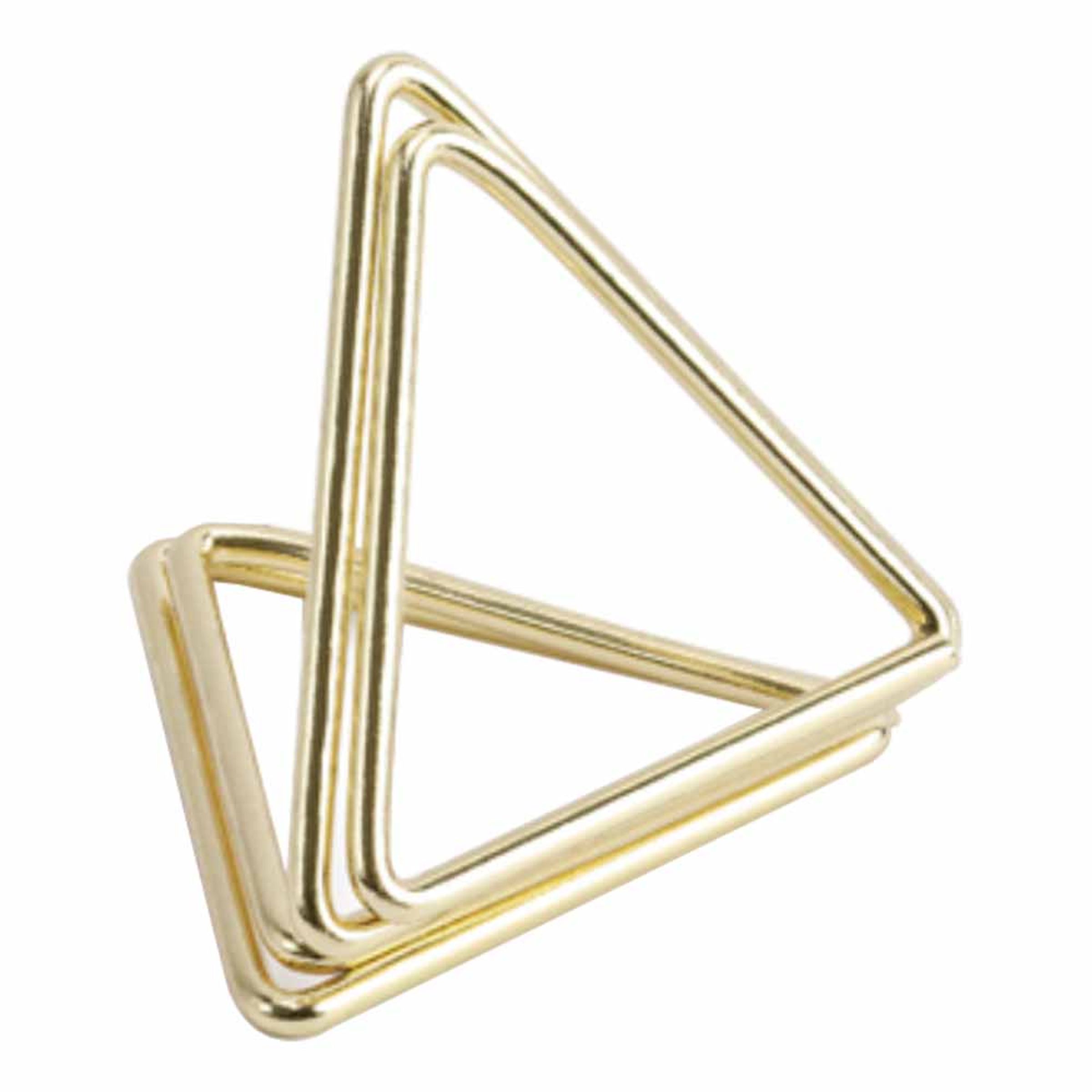 Läs mer om Hållare för Placeringskort Trianglar Guld - 10-pack