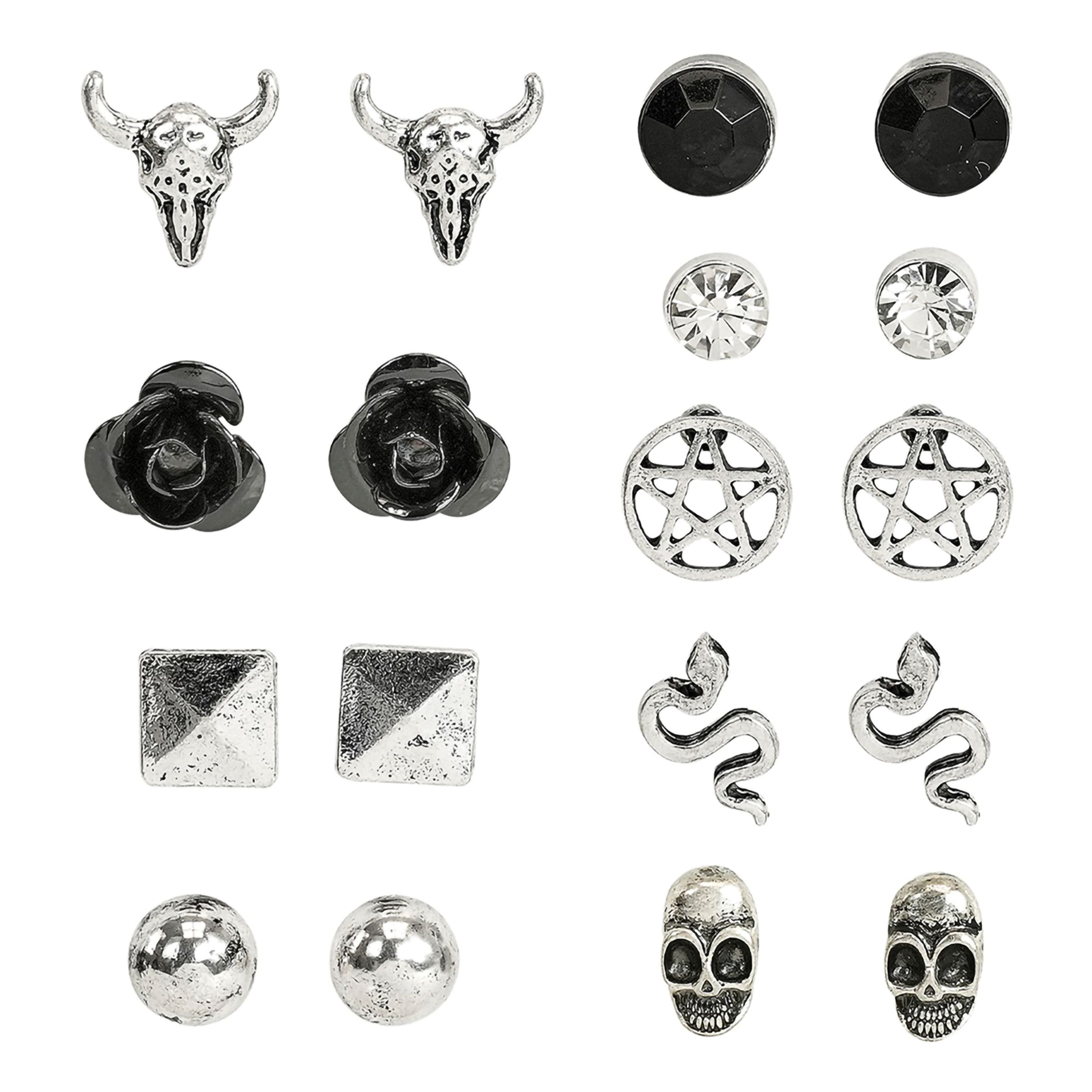 Halloween Örhängen Små Set - 9-pack | Hem - Maskerad - Tillbehör - Maskeradsmycken | Party Outlet
