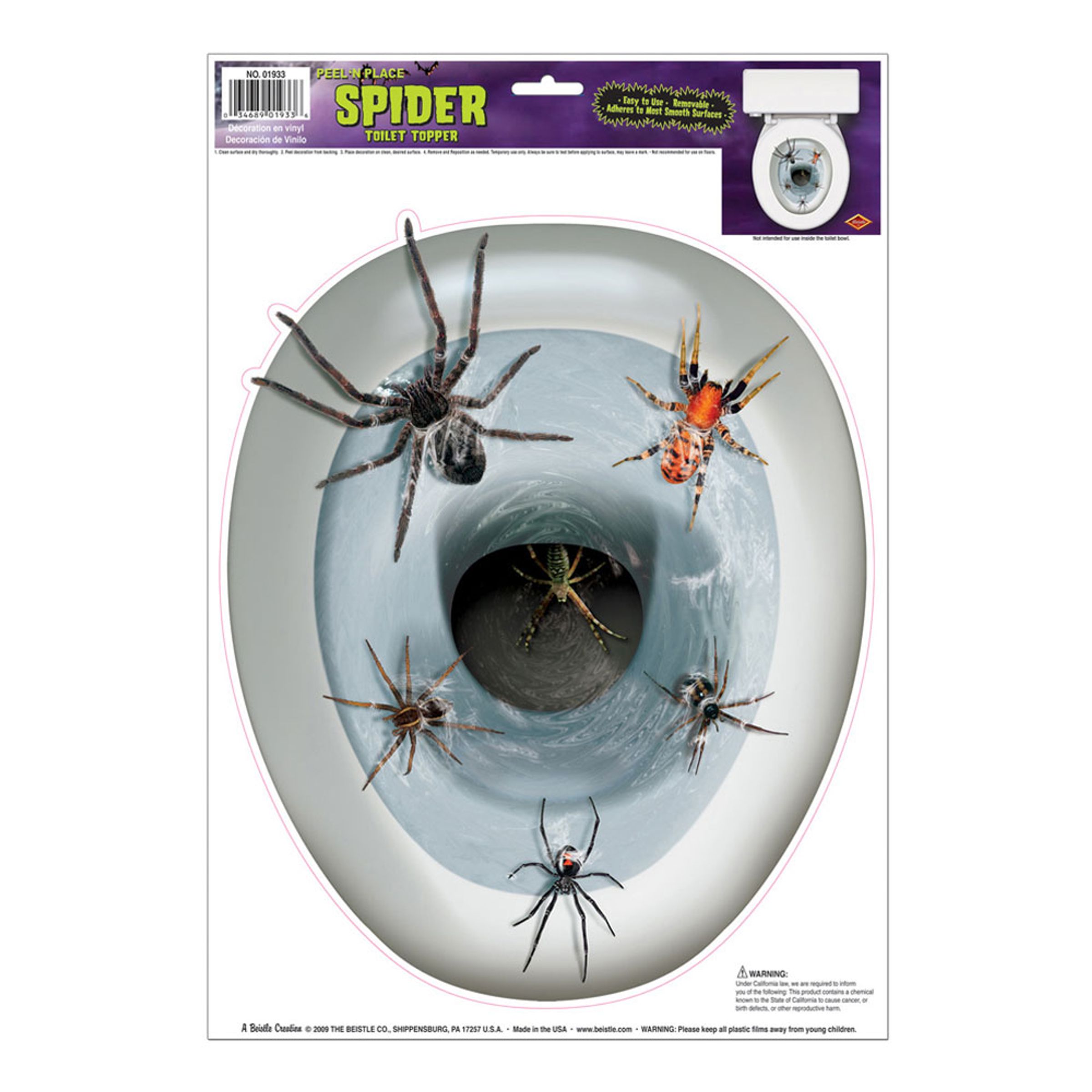 Läs mer om Halloween Toalettdekor Spindlar