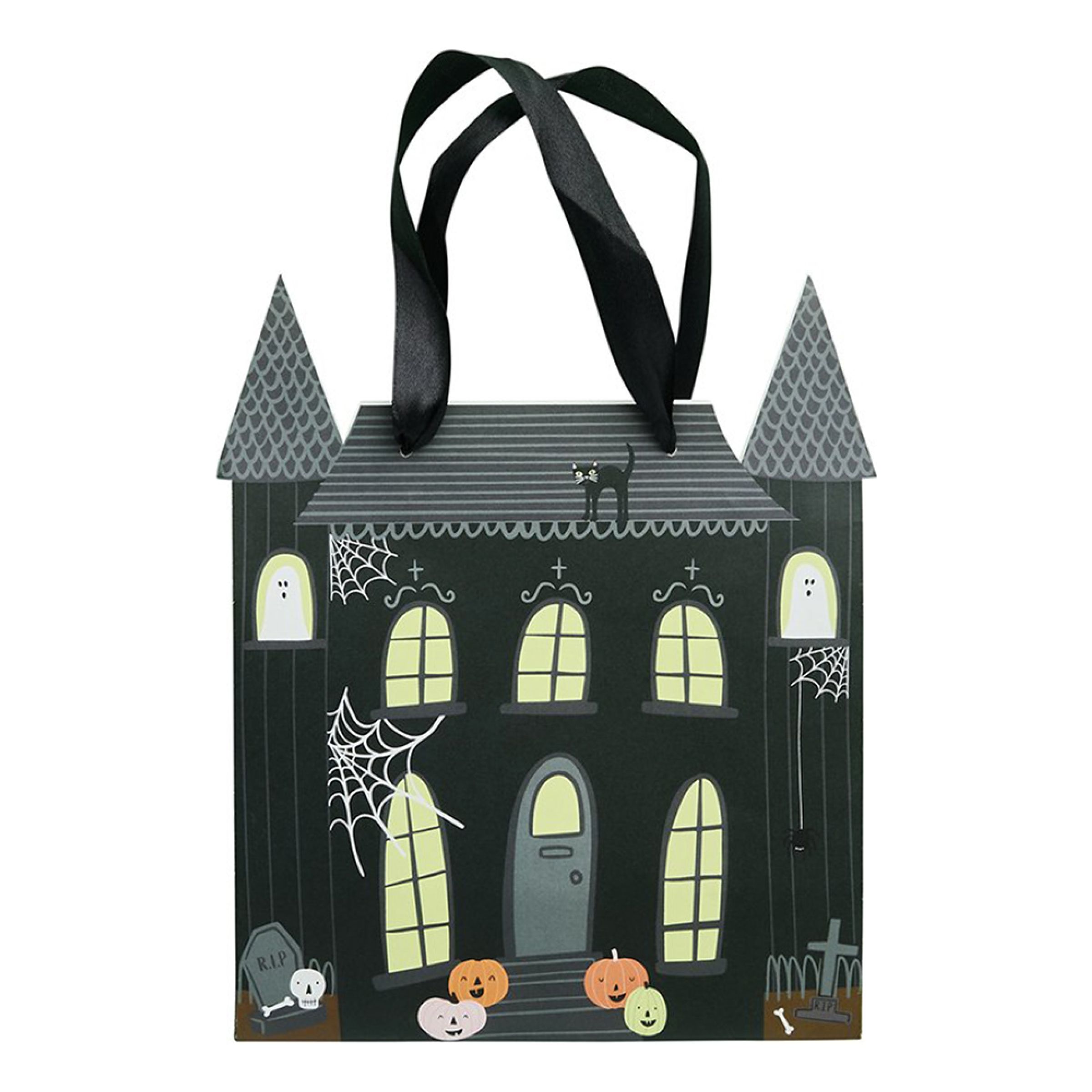 Halloweenhus Presentpåsar - 5-pack | Hem - Festartiklar - Kalastillbehör - Kalaspåsar | Pryloteket