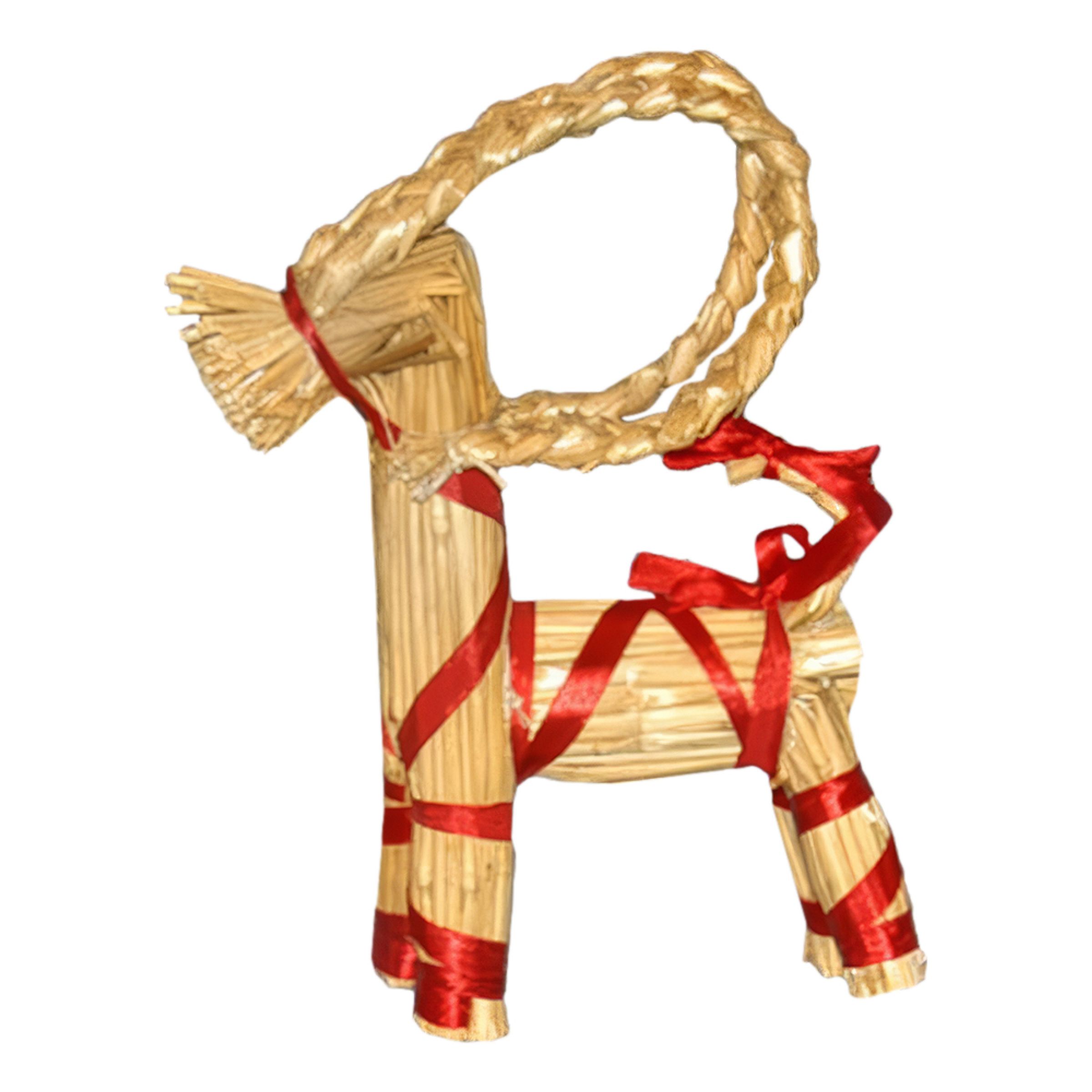 Halmbock Juldekoration - 20 cm | Hem - Teman - Högtider - Jul - Juldekorationer | Pryloteket