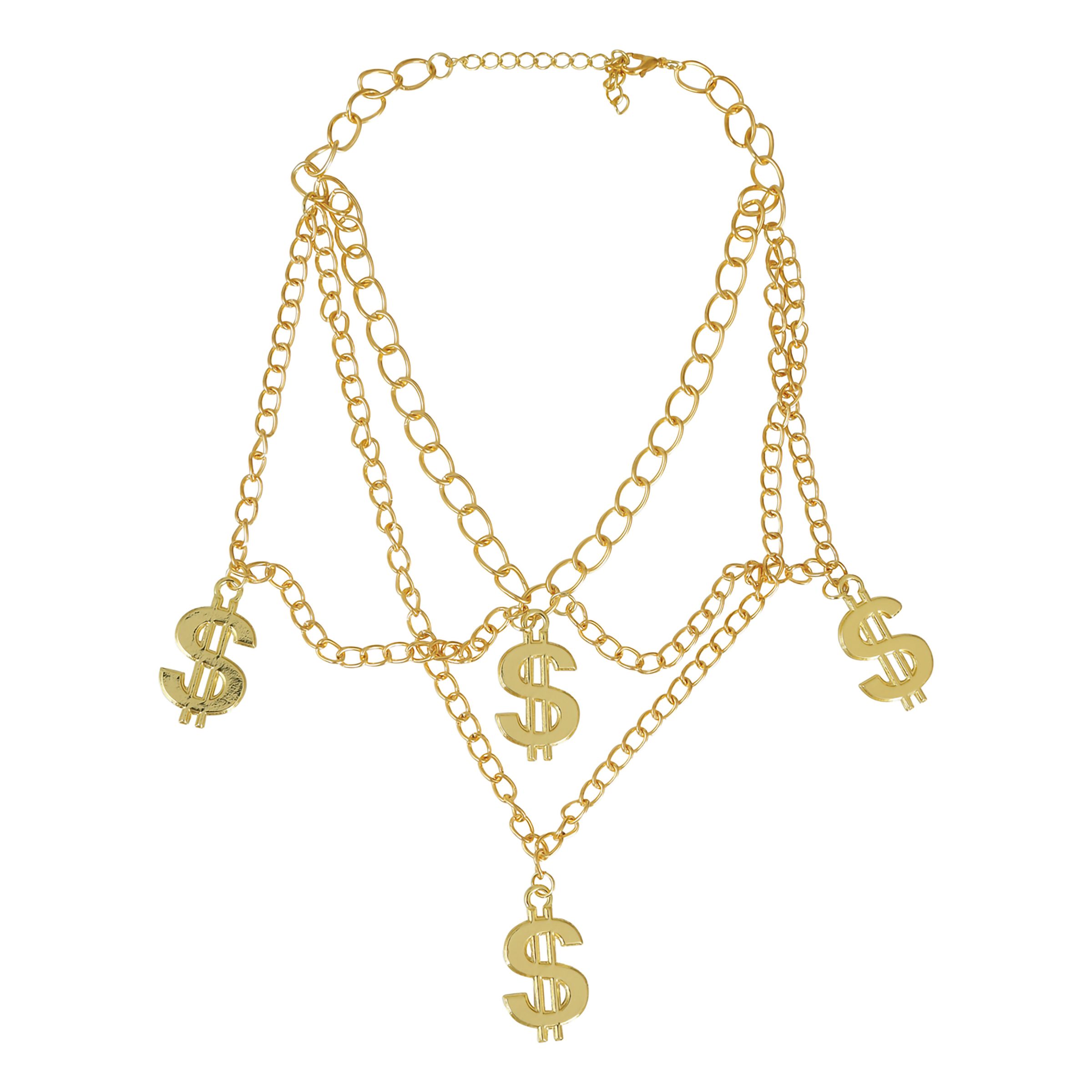 Halsband Dollartecken | Hem - Maskerad - Tillbehör - Maskeradaccessoarer | Pryloteket