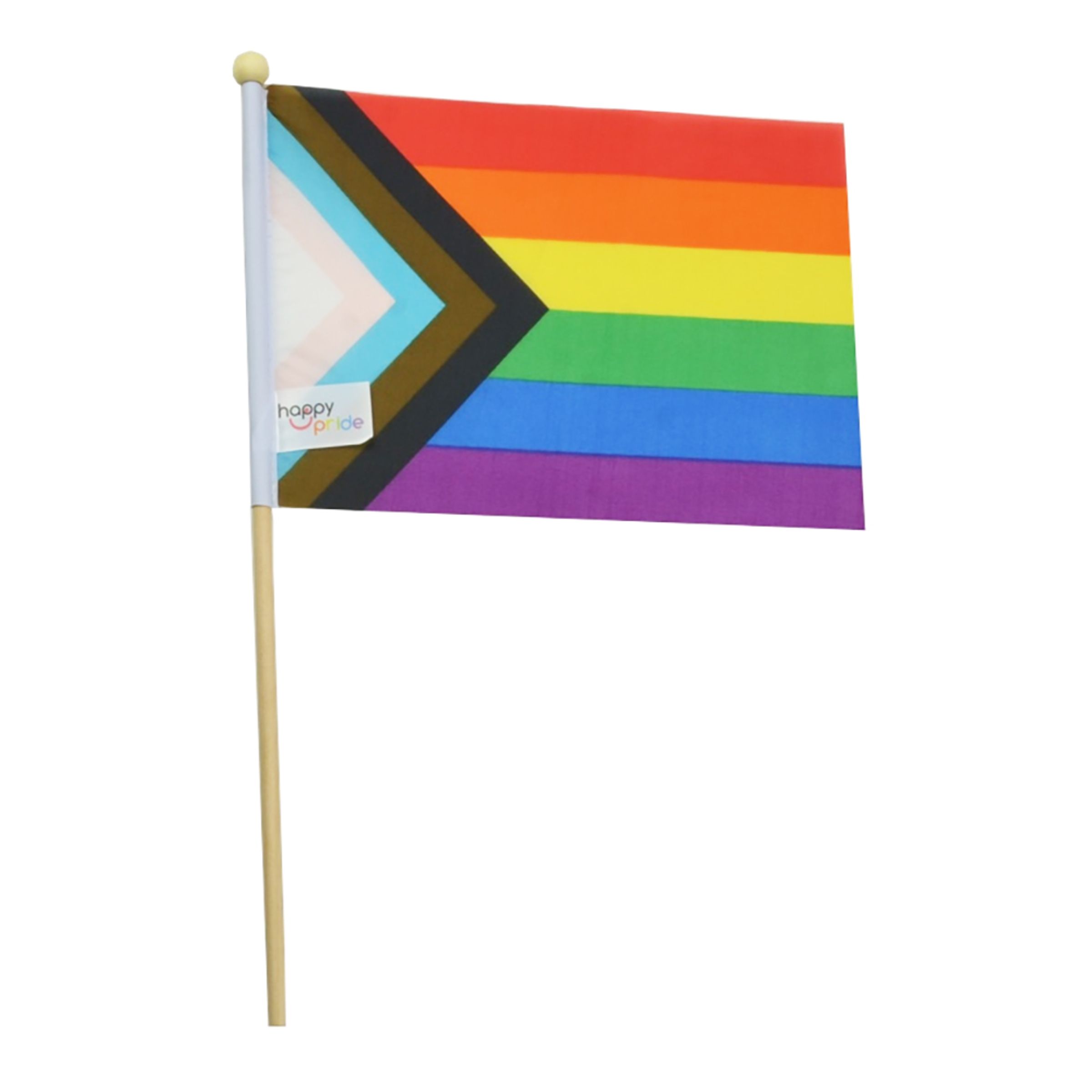 Läs mer om Handflagga Progress Pride