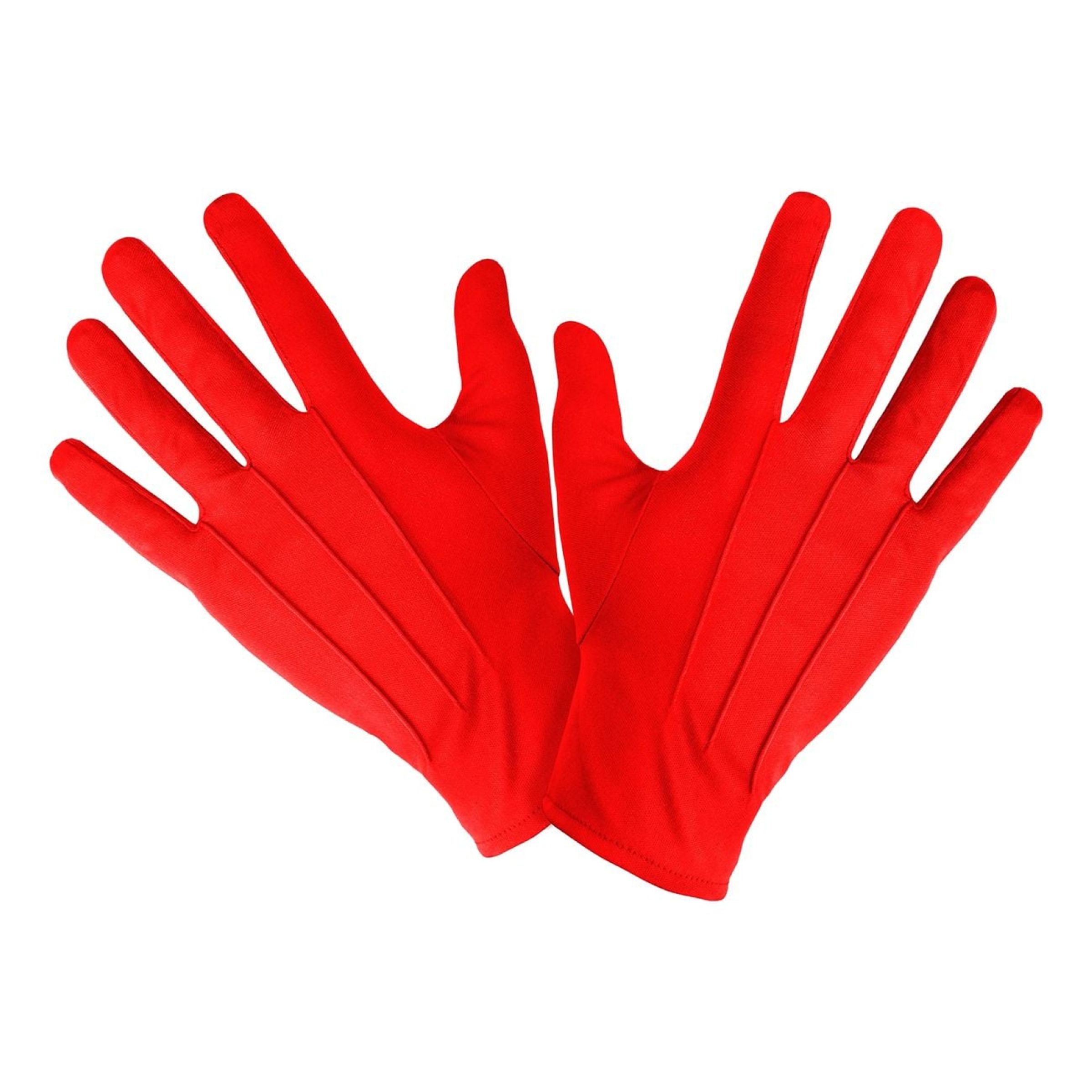 Handskar Korta Röd | Hem - Maskerad - Tillbehör - Handskar | Pryloteket