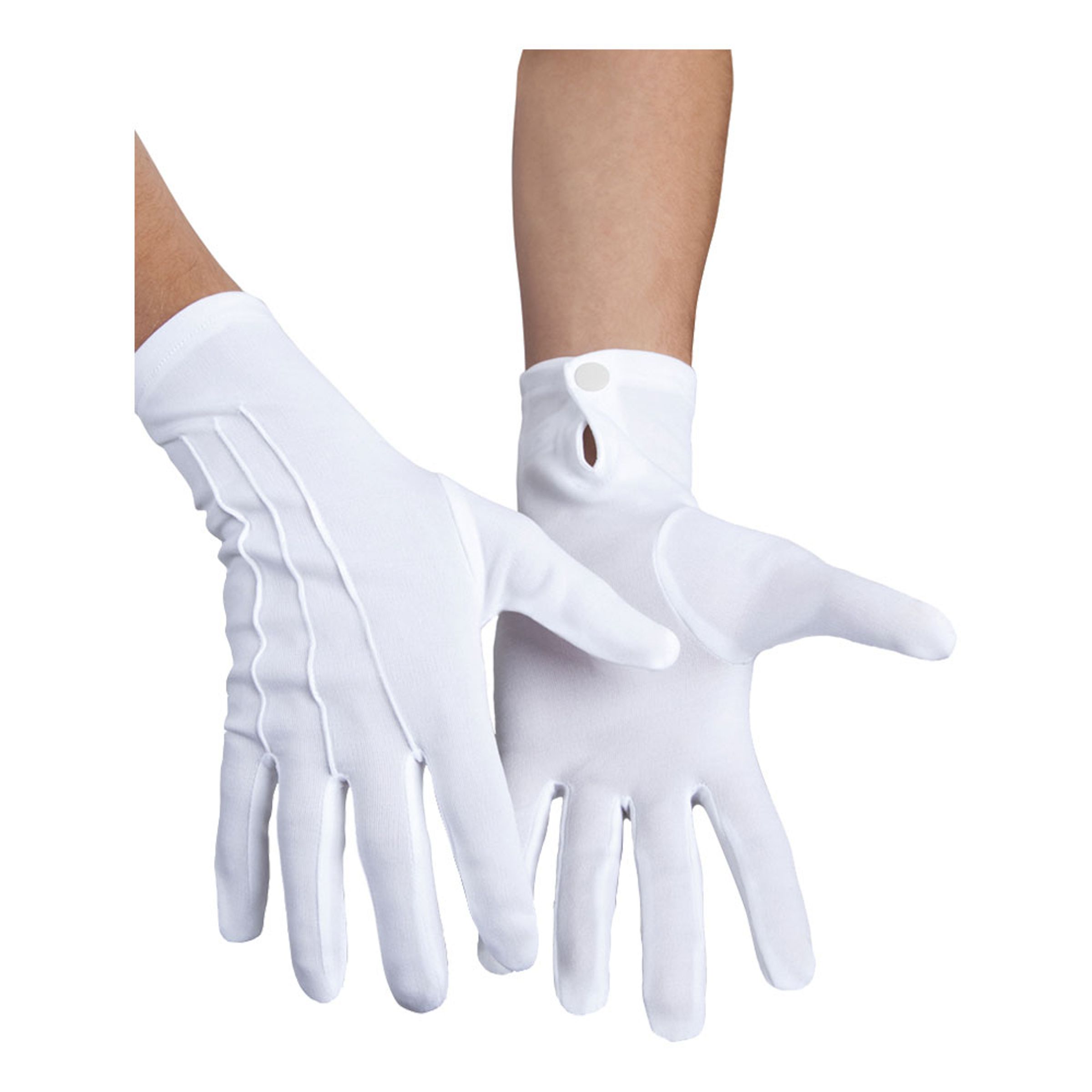 Handskar med Knapp Vita