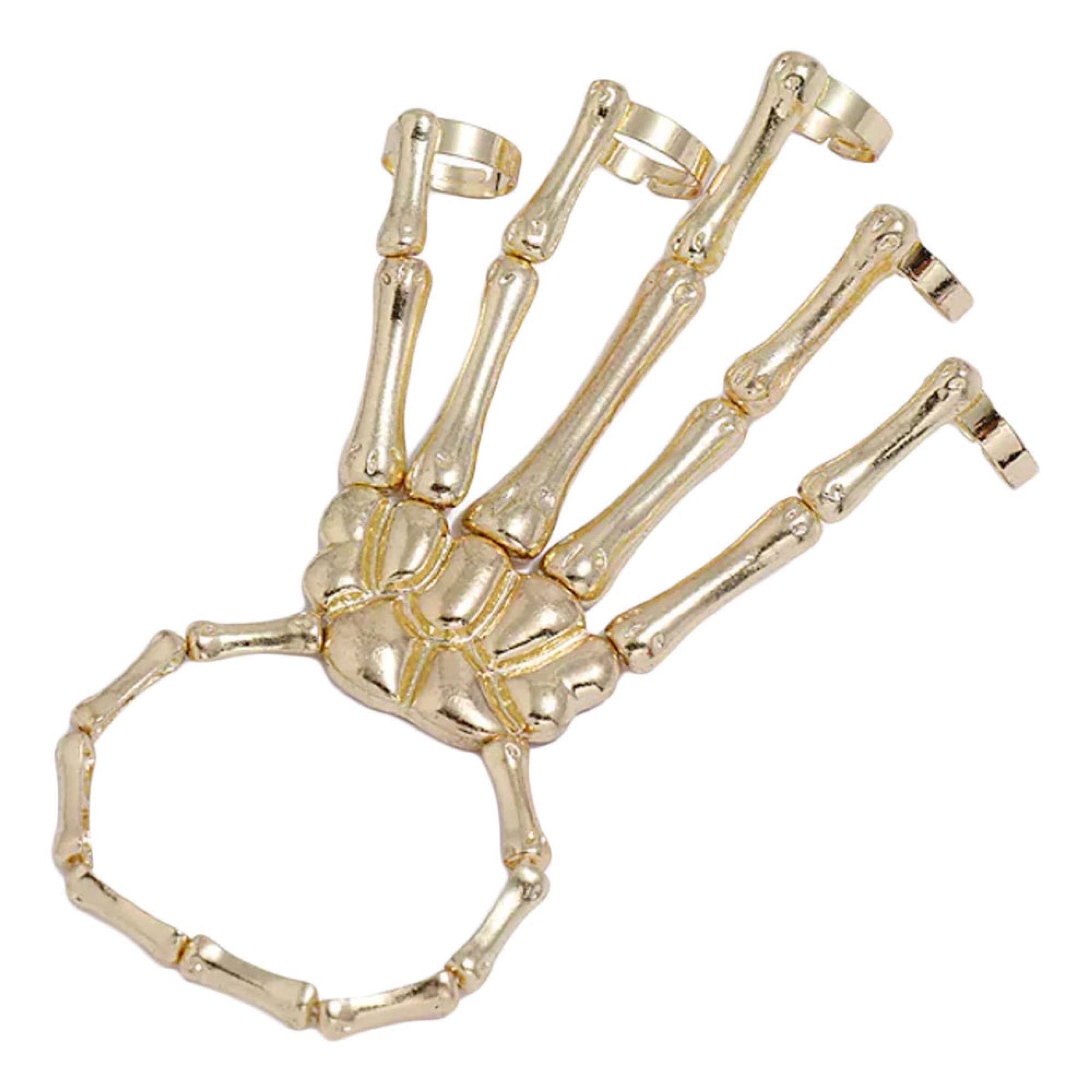 Handsmycke Skelett Guld | Hem - Teman - Färger - Guld | Maskeradspecialisten
