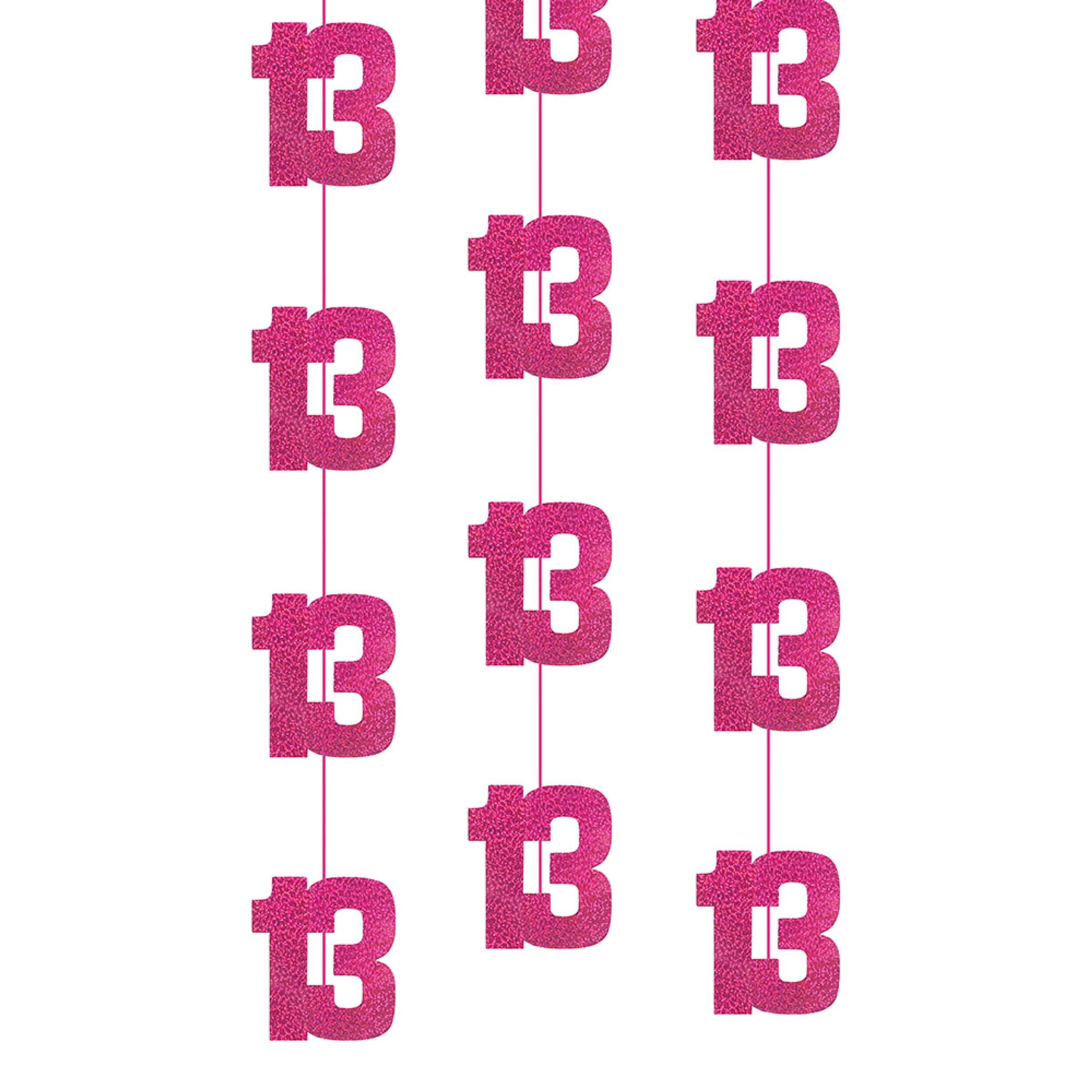Hängande Dekorationer 13 Rosa - 6-pack | Hem - Teman - Färger - Rosa | Pryloteket