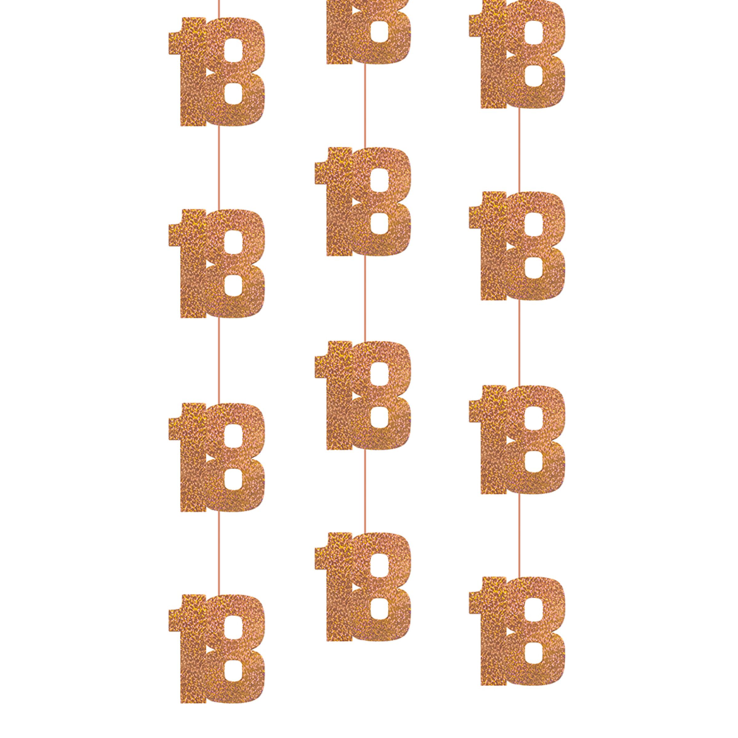 Hängande Dekorationer 18 Roséguld - 6-pack | Hem - Teman - Tillverkare - Unique Party | Pryloteket