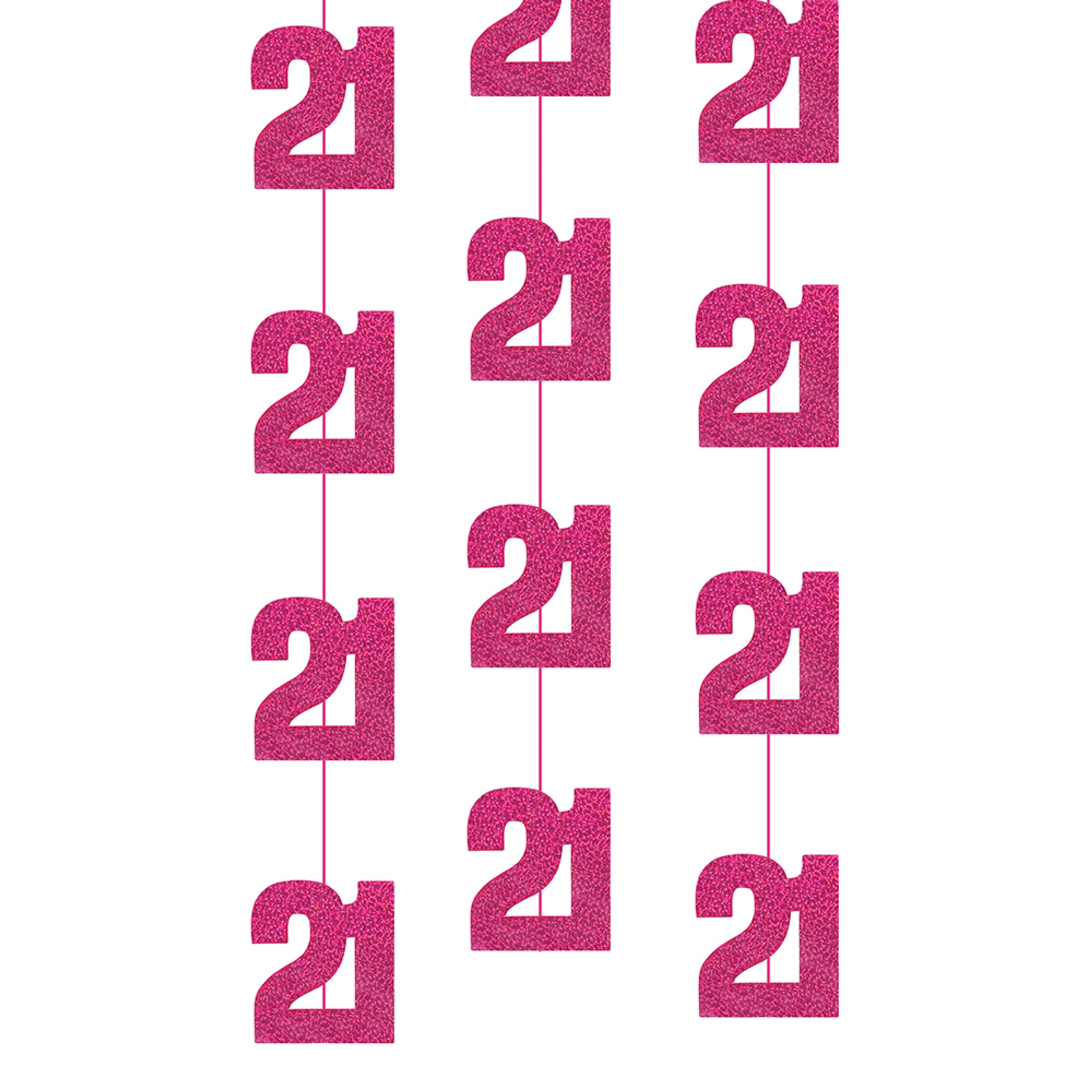 Hängande Dekorationer 21 Rosa - 6-pack | Hem - Teman - Färger - Rosa | Pryloteket