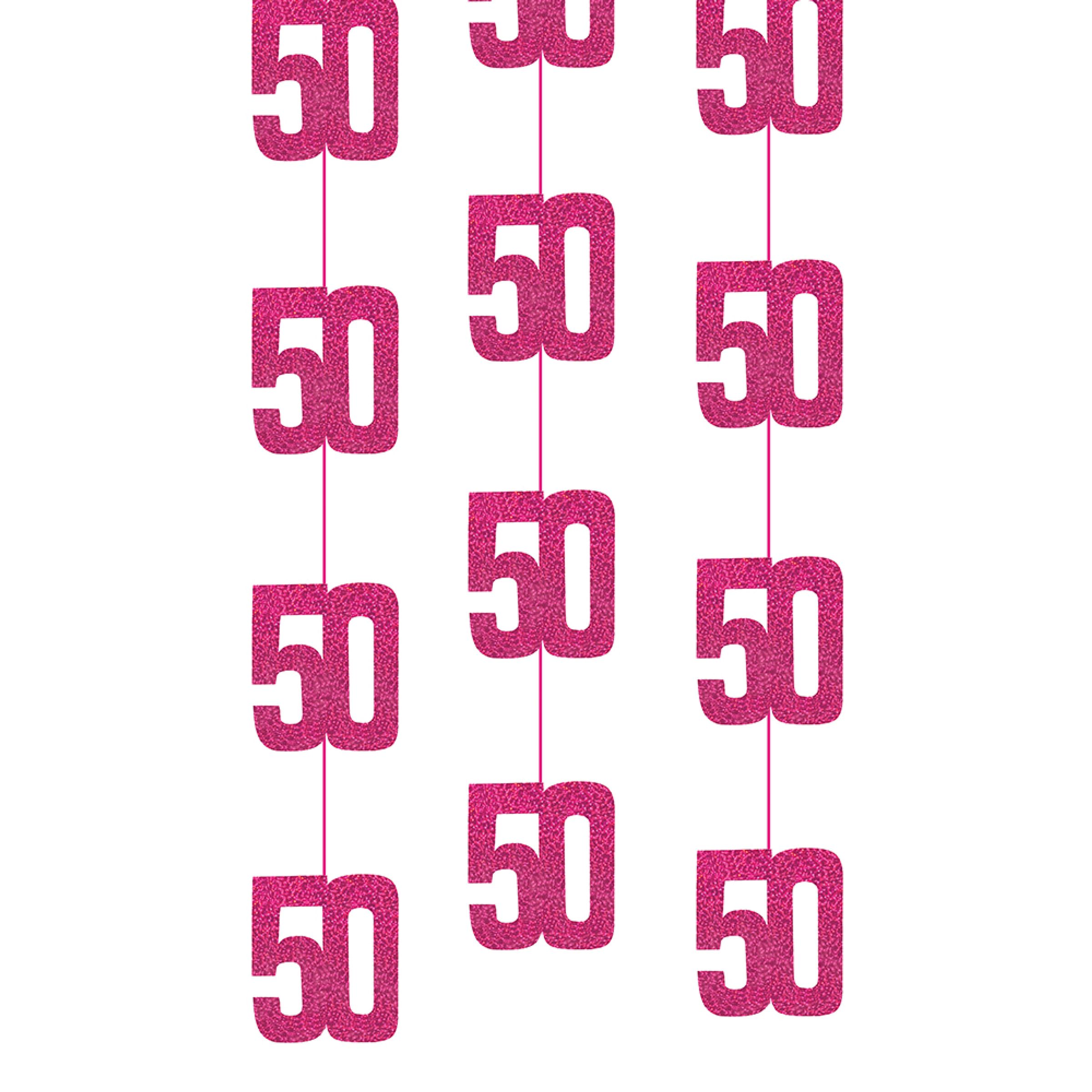Hängande Dekorationer 50 Rosa - 6-pack | Hem - Teman - Färger - Rosa | Pryloteket