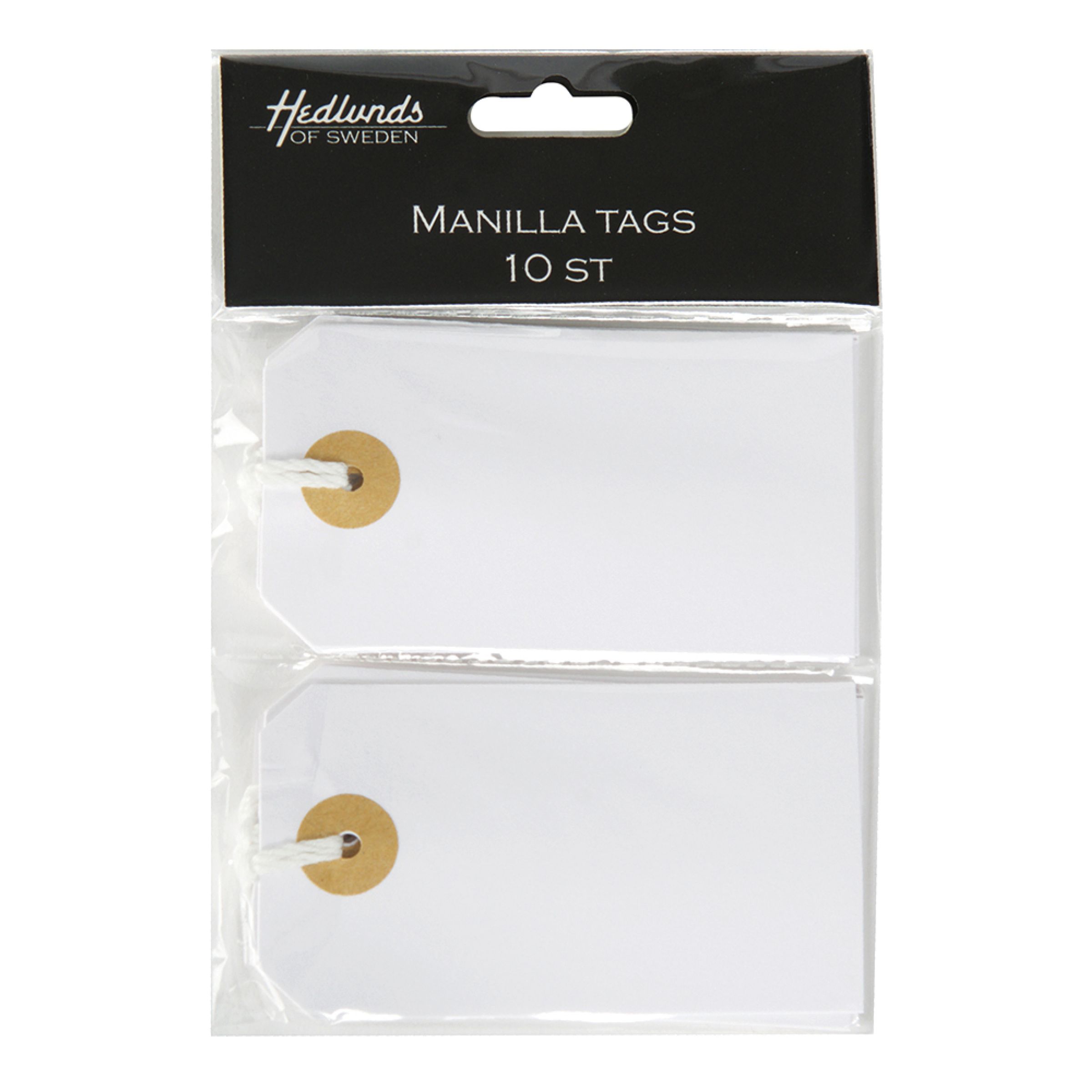 Hängetiketter Vita - 10-pack | Hem - Festartiklar - Presentinslagning | Party Outlet