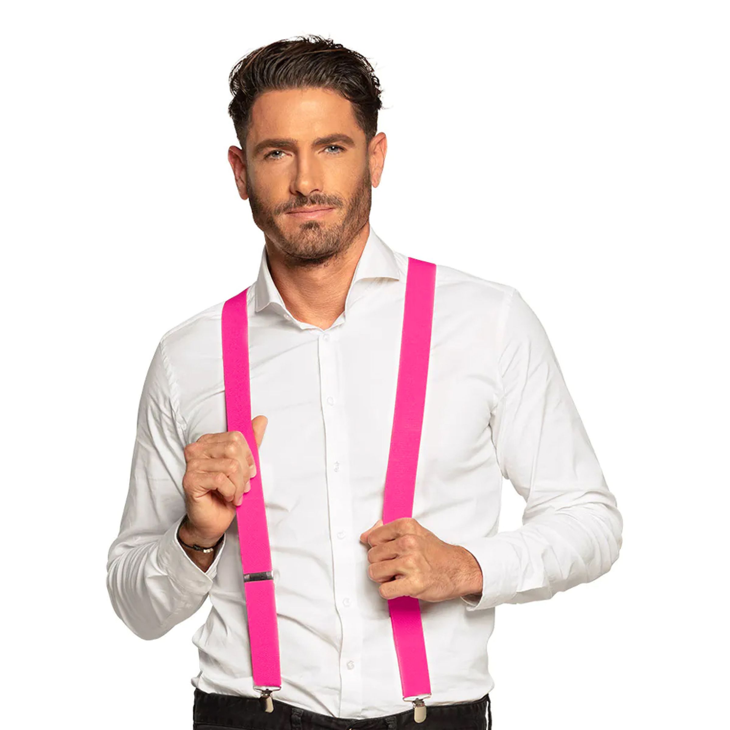 Hängslen Neonrosa | Hem - Maskerad - Tillbehör - Maskeradaccessoarer | Maskeradspecialisten