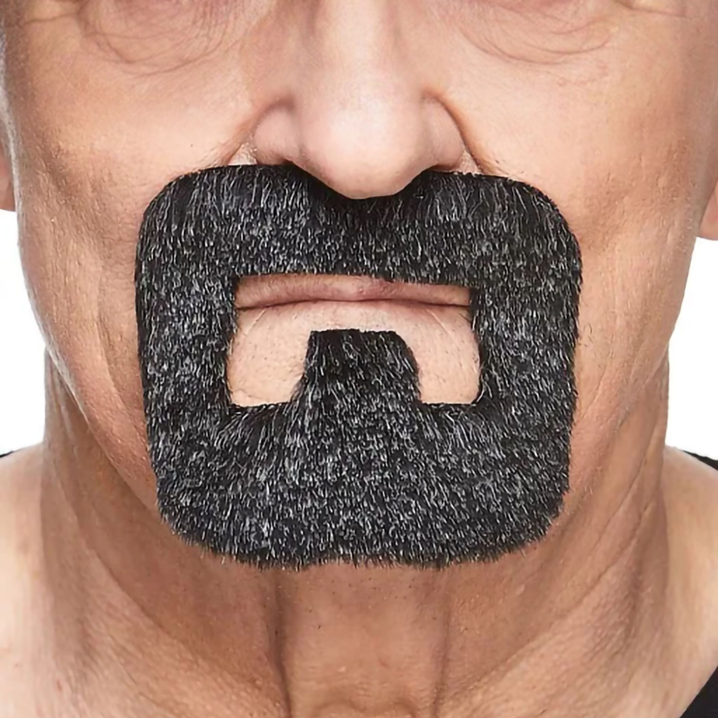 Hantverkare Mustasch Grå/Vit | Hem - Maskerad - Tillbehör - Skägg & Mustascher | Pryloteket