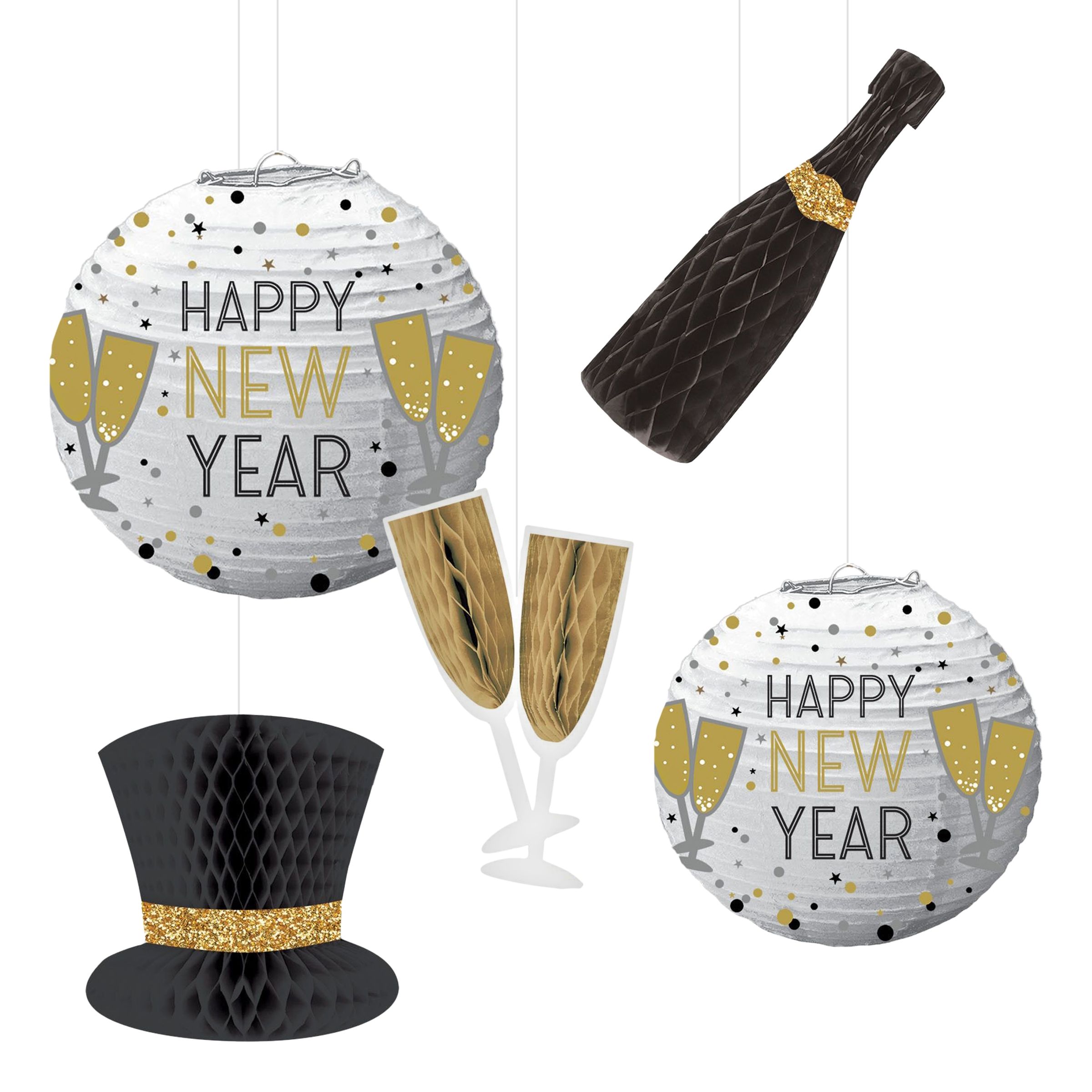 Happy New Year Dekorationsset Hängande