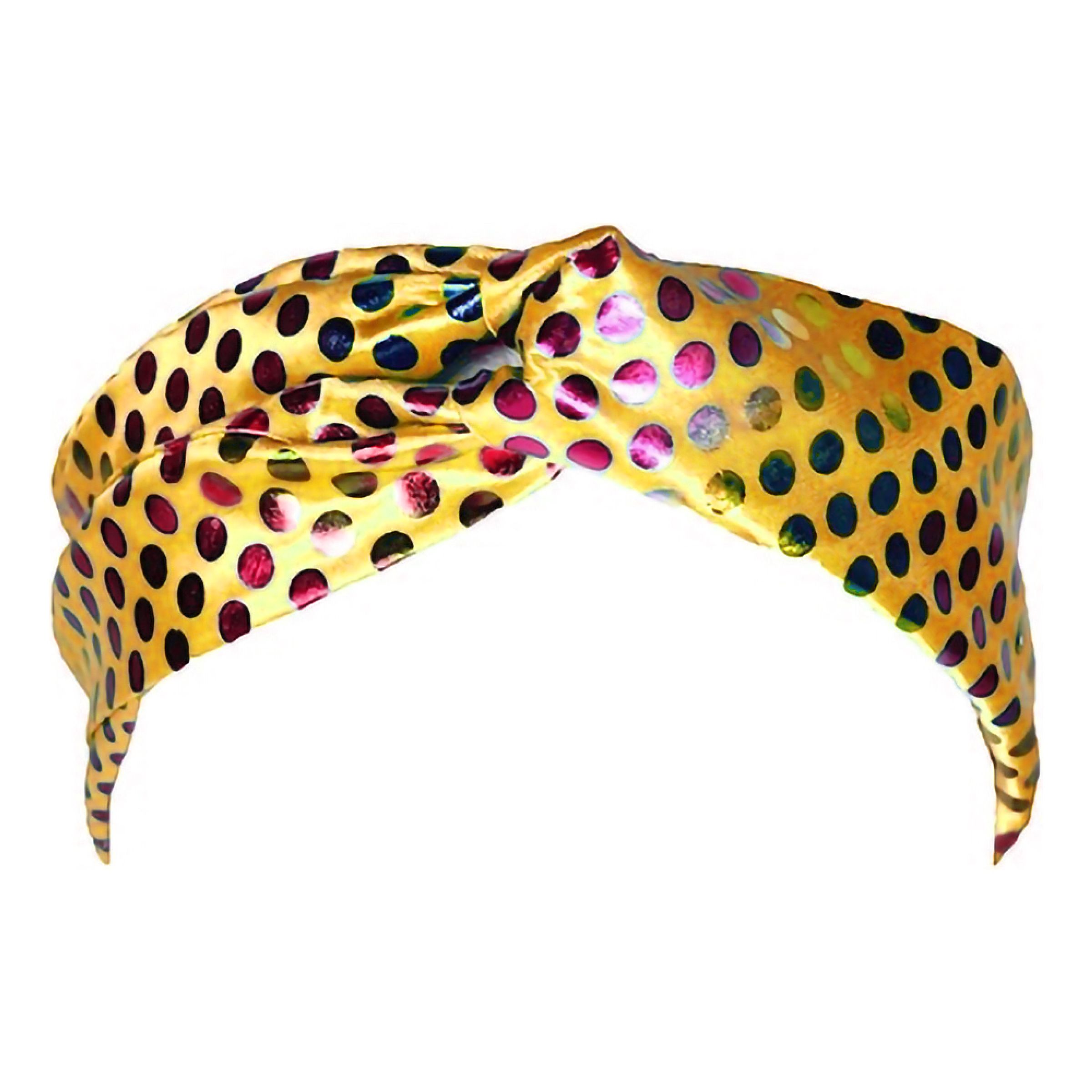 Hårband Disco Gul/Färgskimrande - One size | Hem - Maskerad - Tillbehör - Maskeradaccessoarer | Pryloteket