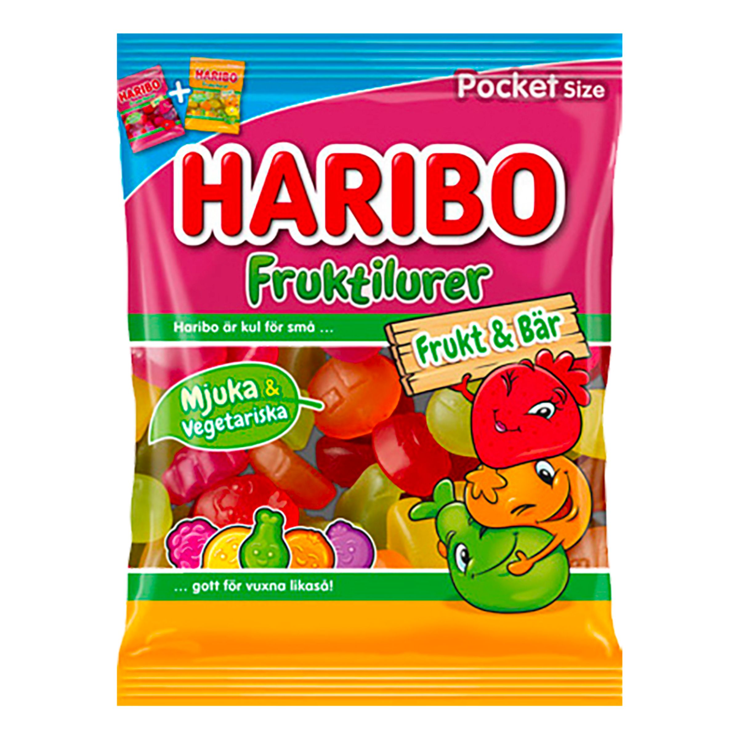 Läs mer om Haribo Fruktilurer Frukt & Bär - 80 gram