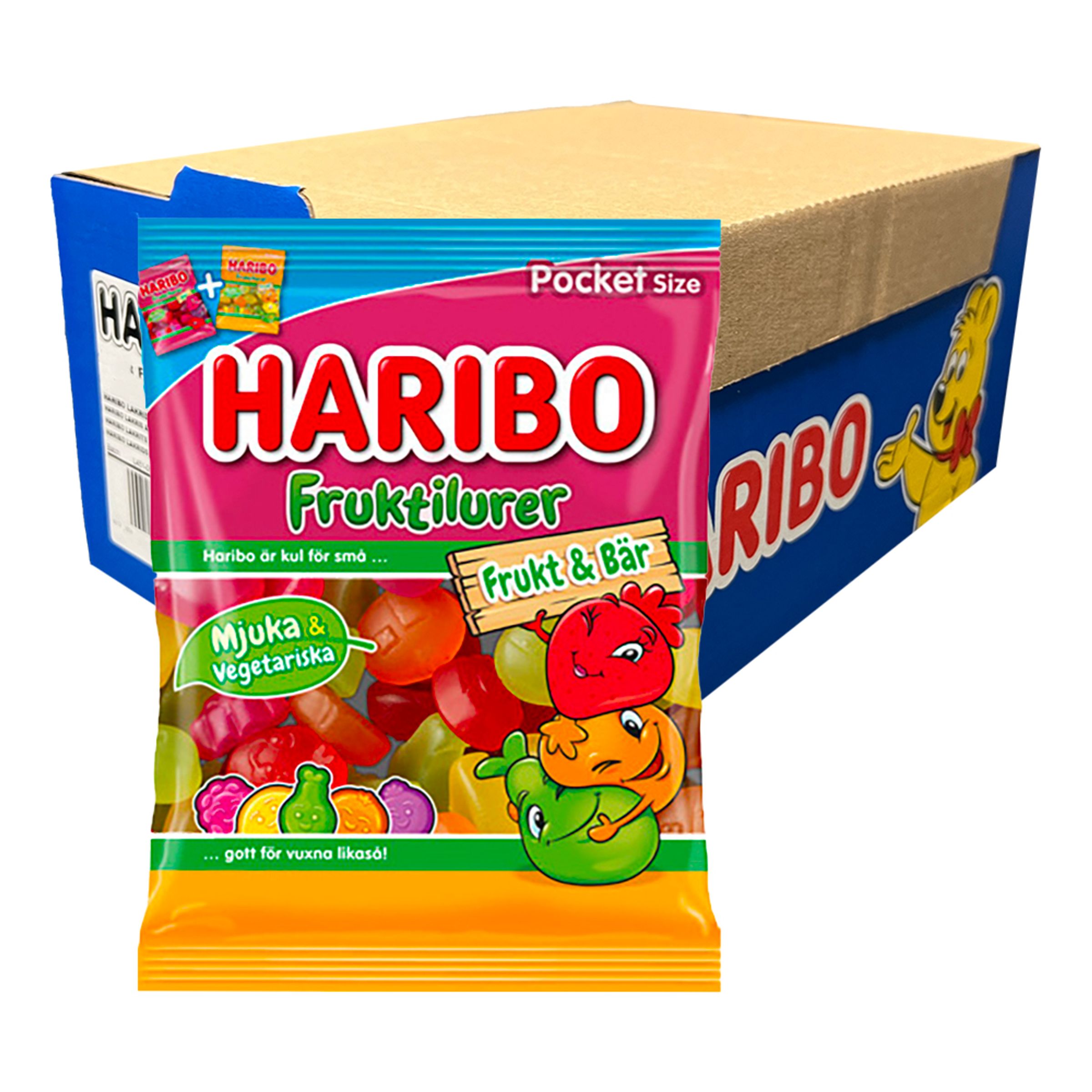 Haribo Fruktilurer Frukt & Bär Storpack - 24-pack