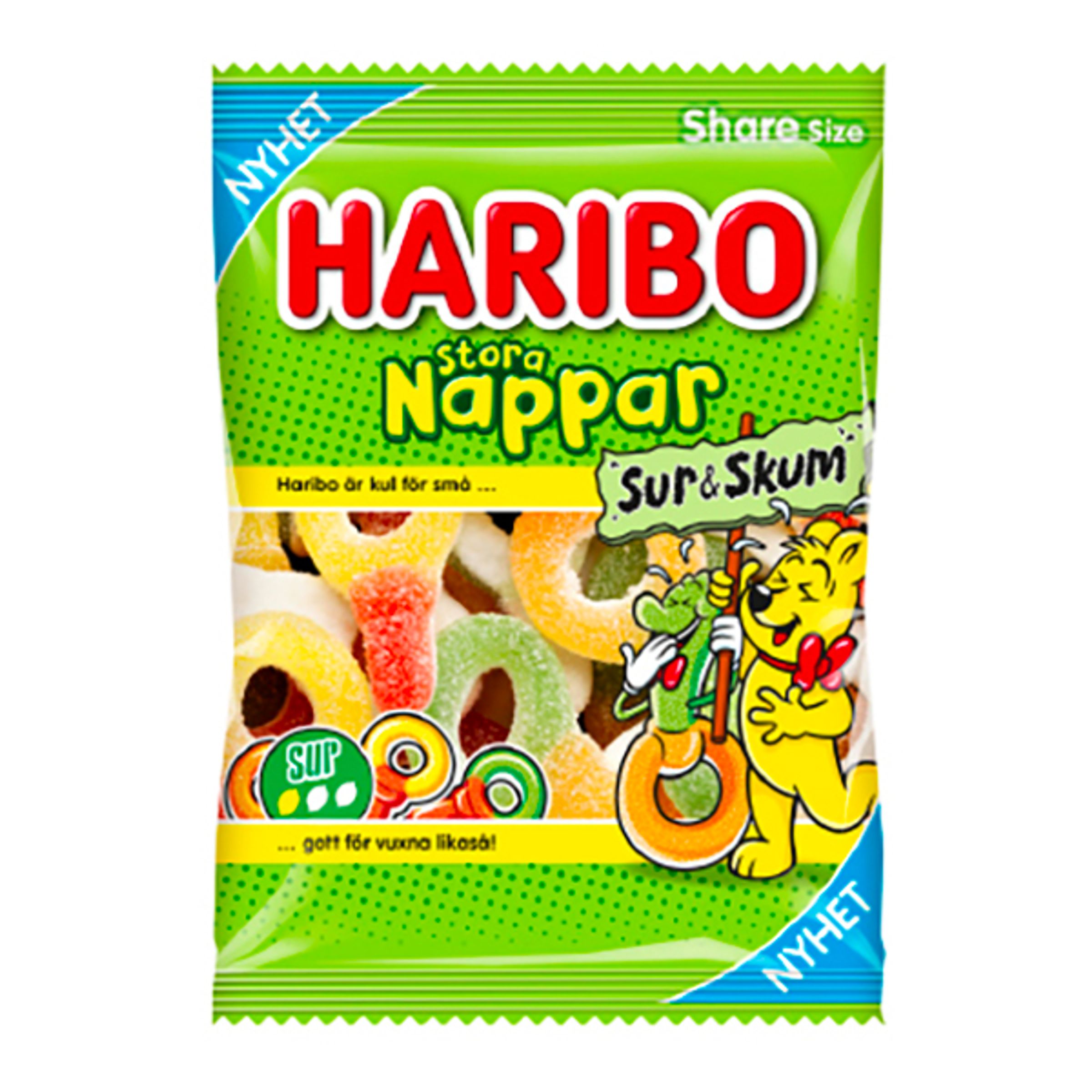 Läs mer om Haribo Stora Sura Nappar - 1-pack