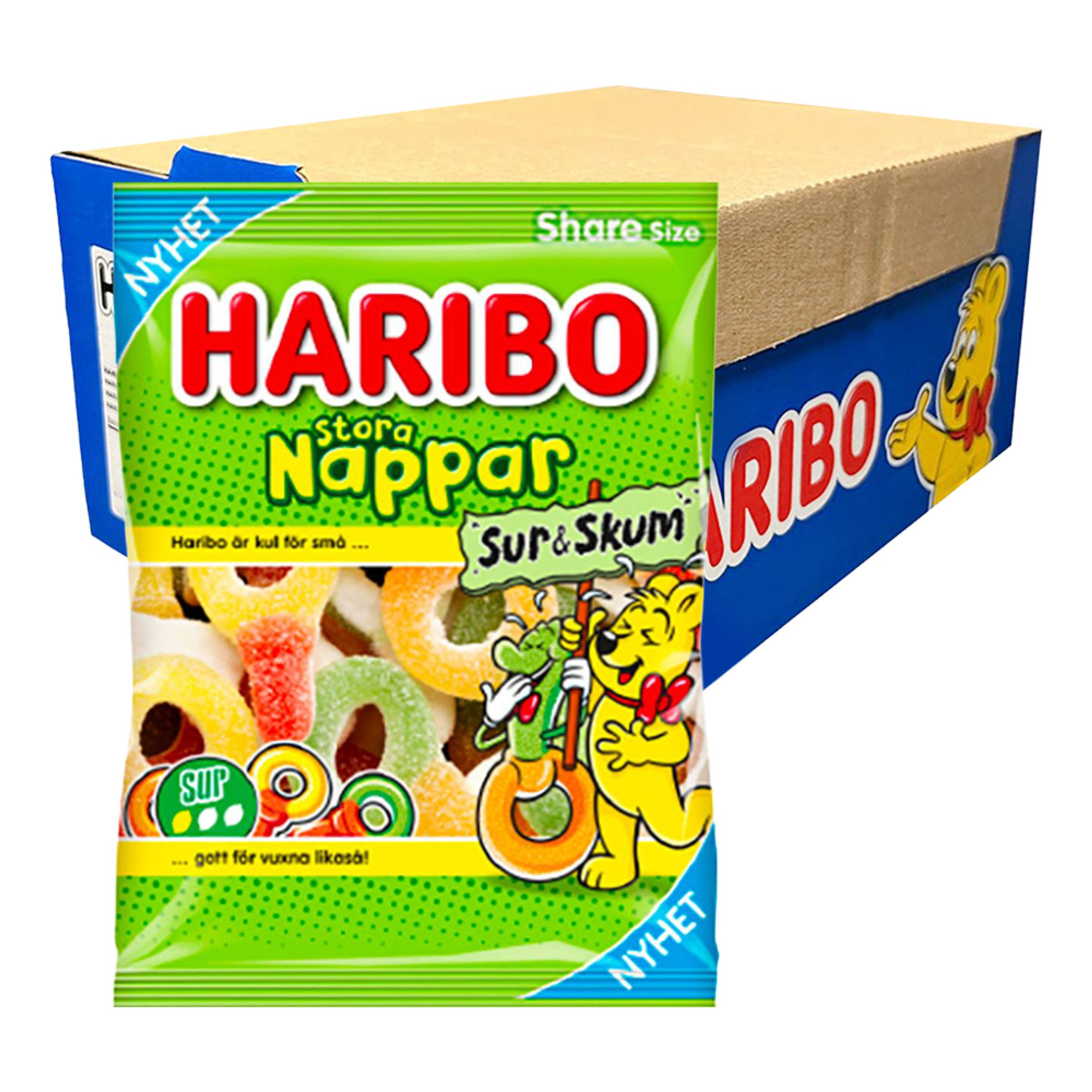 Haribo Stora Sura Nappar Storpack - 12-pack | Hem - Godis & Läsk - Godis - Retrogodis | Party Outlet