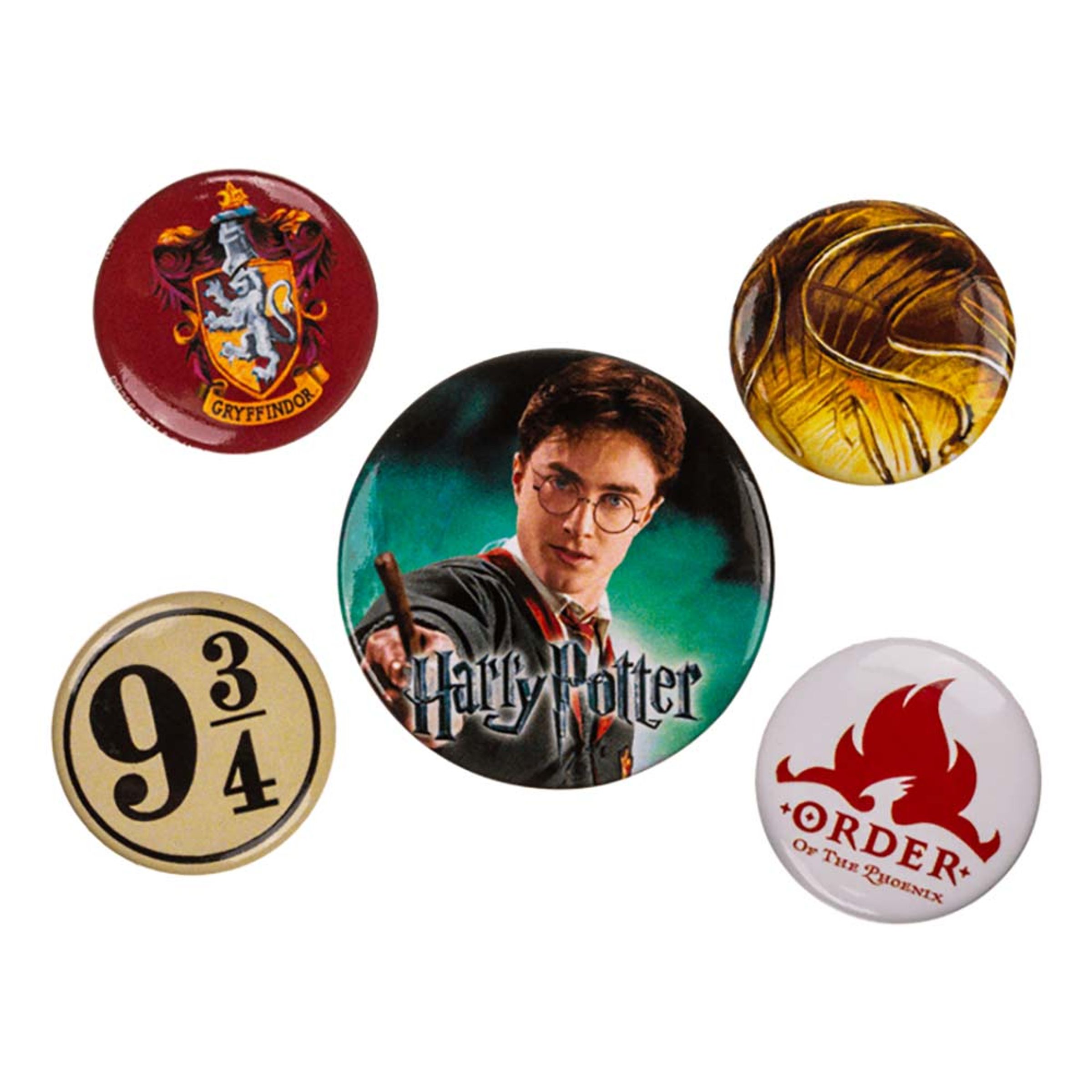 Läs mer om Harry Potter Gryffindor Knappar - 5-pack