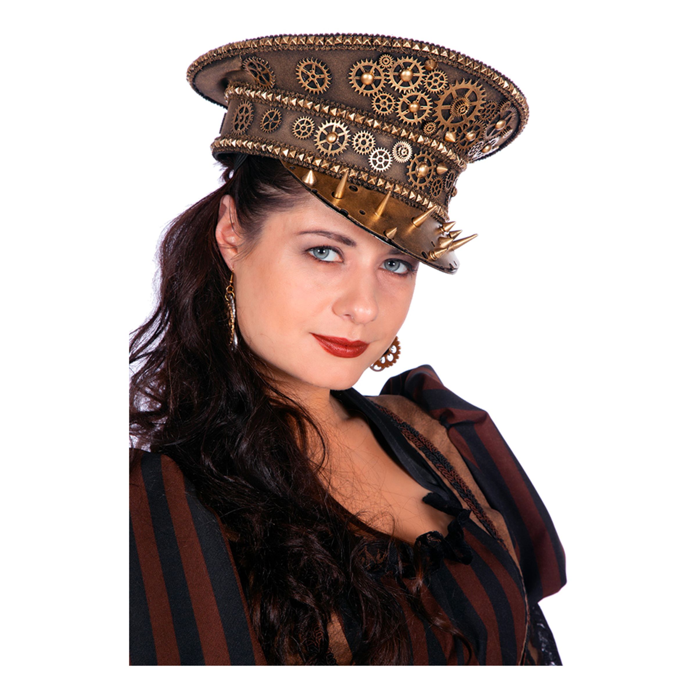 Hatt Steampunk Deluxe Guld - One size