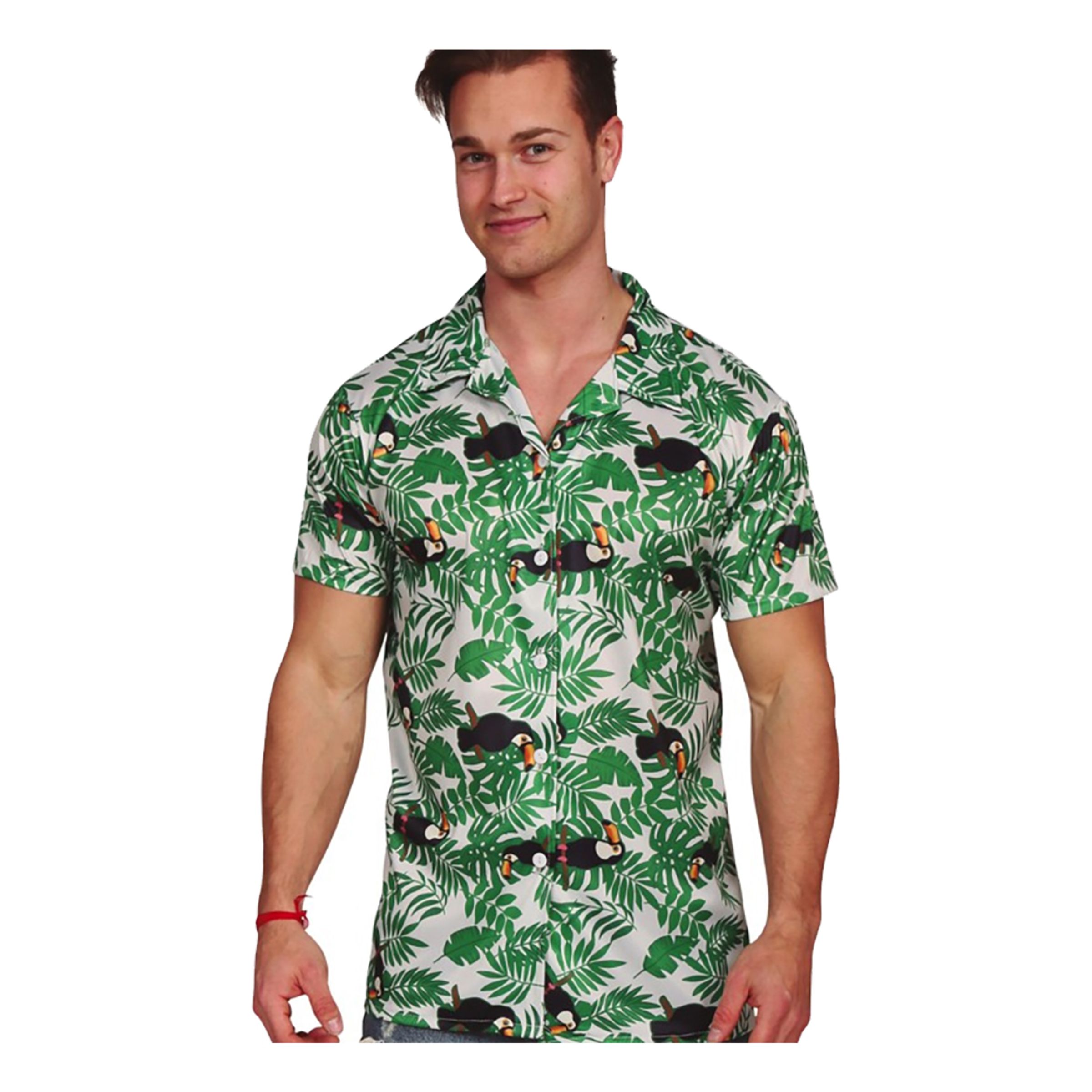Läs mer om Hawaiiskjorta med Palmer - Medium