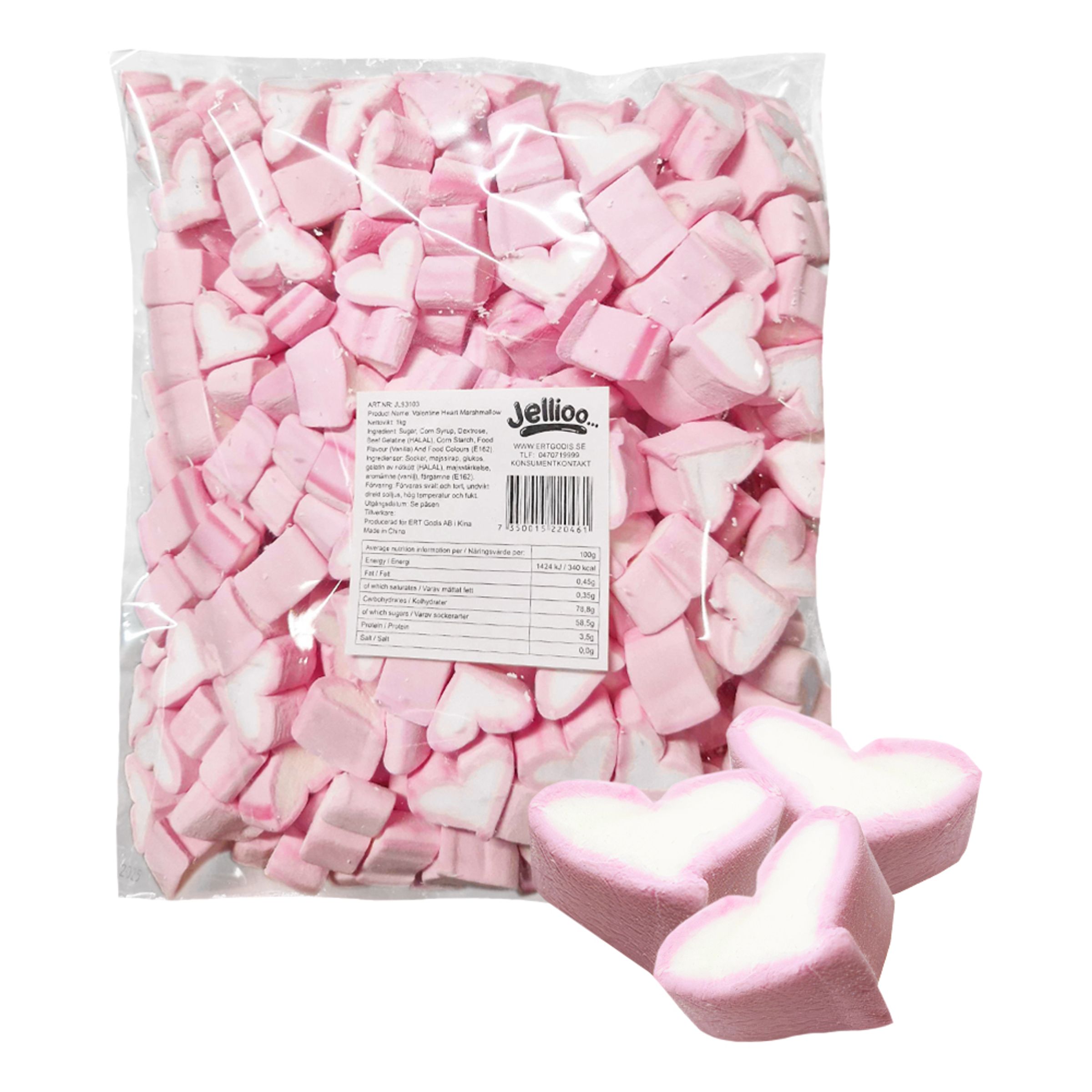 Heart Marshmallow Storpack - 1 kg