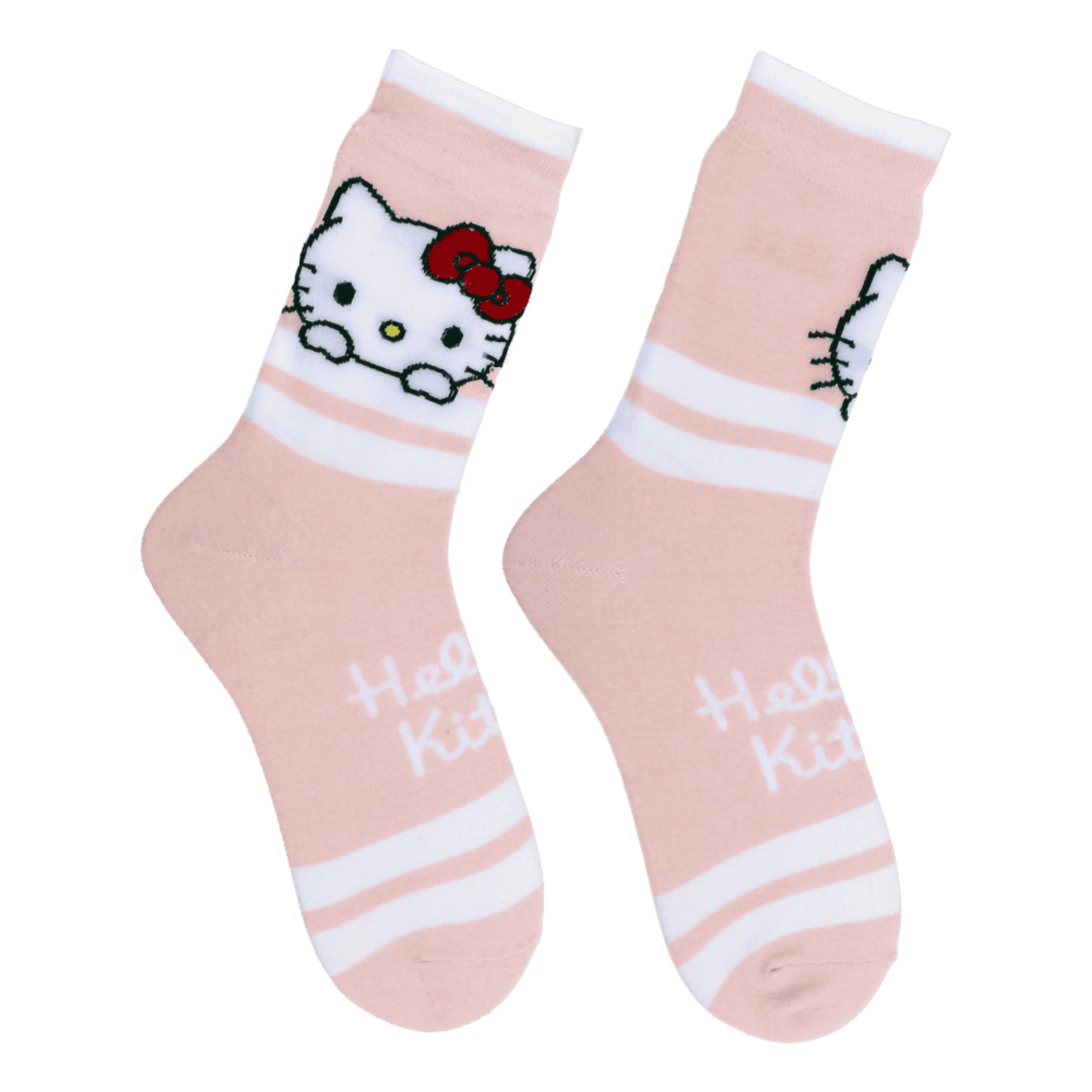 Hello Kitty Strumpor Rosa - 36-43 | Hem - Roliga Prylar - Kläder - Strumpor | Maskeradspecialisten