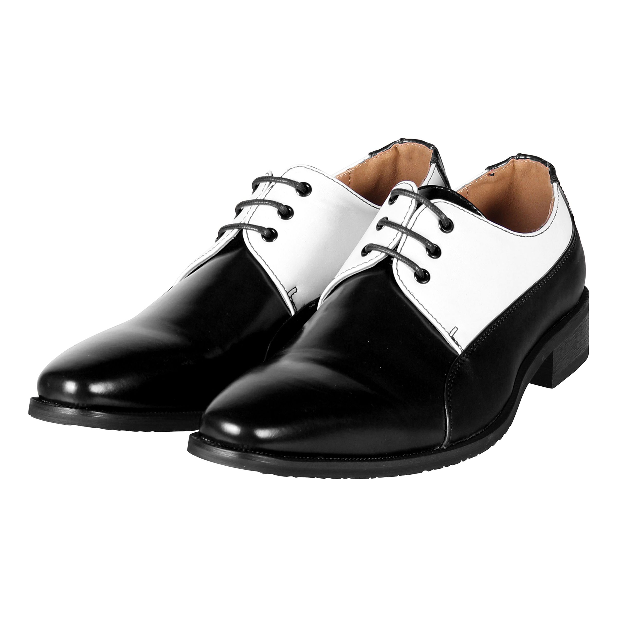 Herrskor Derby Svart/Vit - 46 | Hem - Maskerad - Maskeradskor | Pryloteket