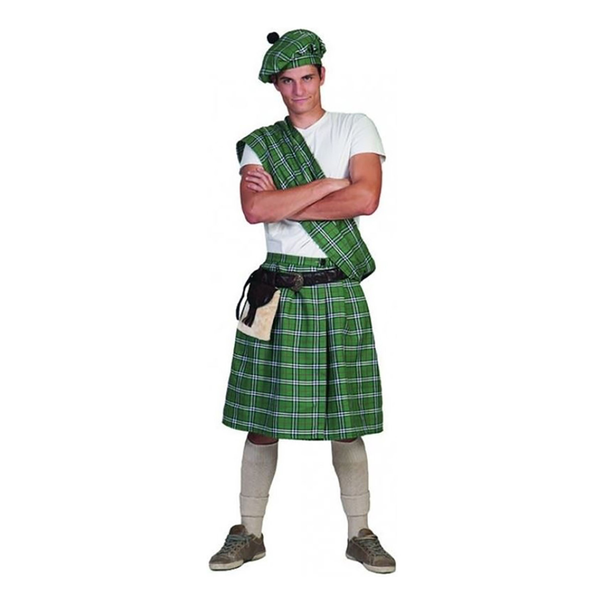Läs mer om Highlander Grön Maskeraddräkt - One size
