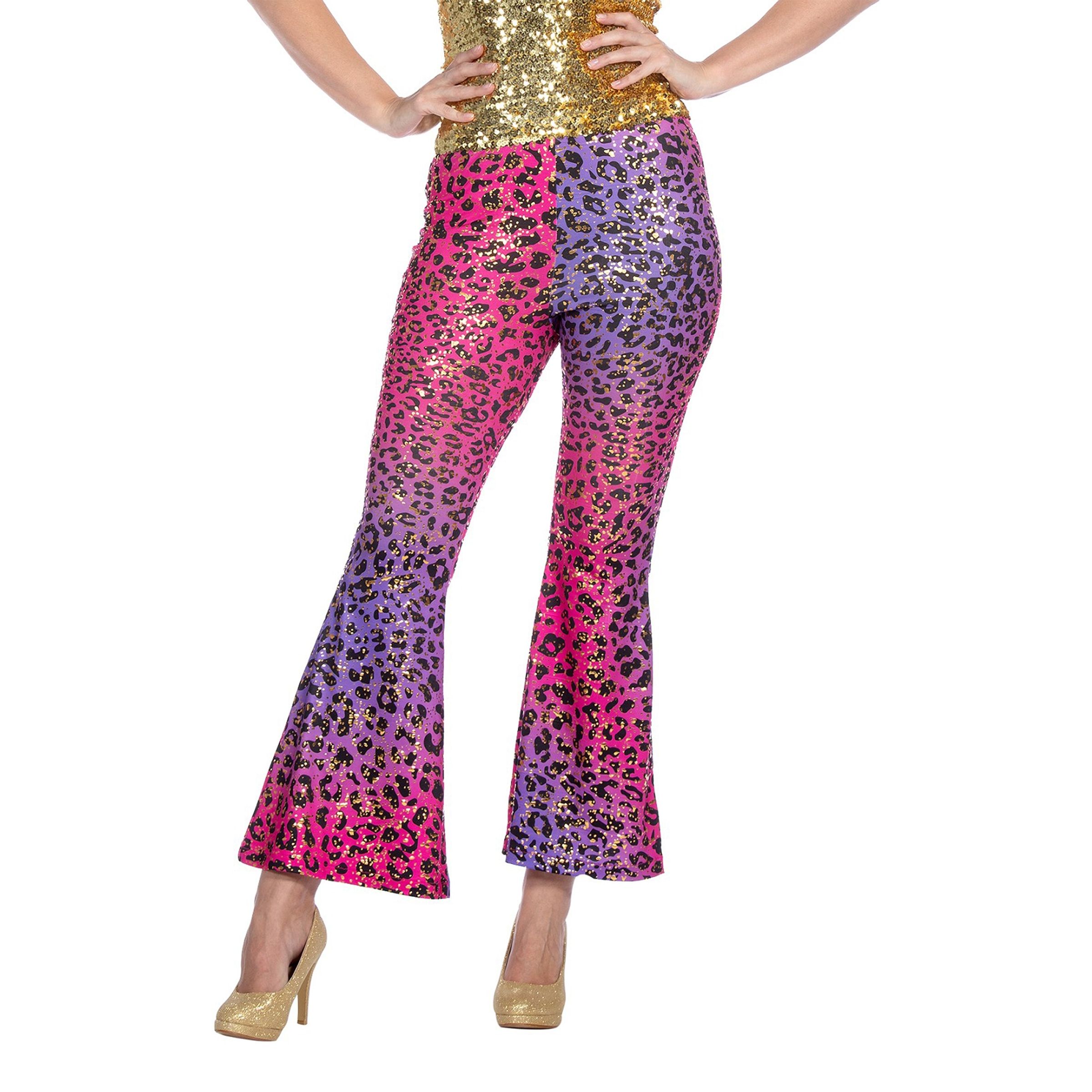 Hippie Byxor Leopard Rosa/Lila Sparkle - 36