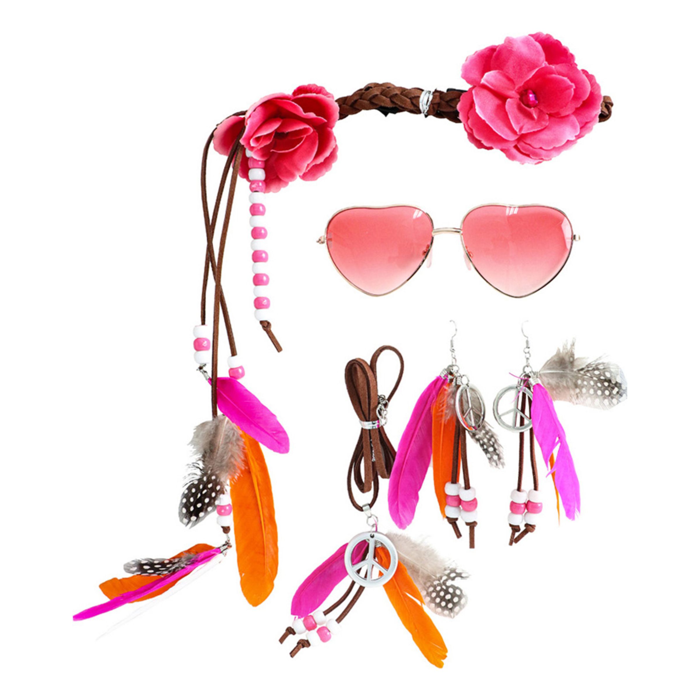 Hippie Tillbehörskit - One size | Hem - Maskerad - Tillbehör - Maskeradaccessoarer | Maskeradspecialisten