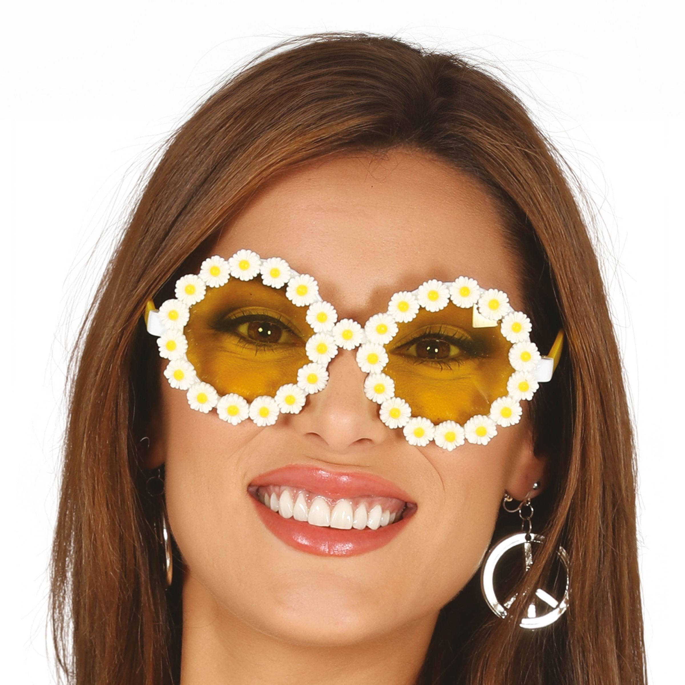 Hippieglasögon med Blommor - One size