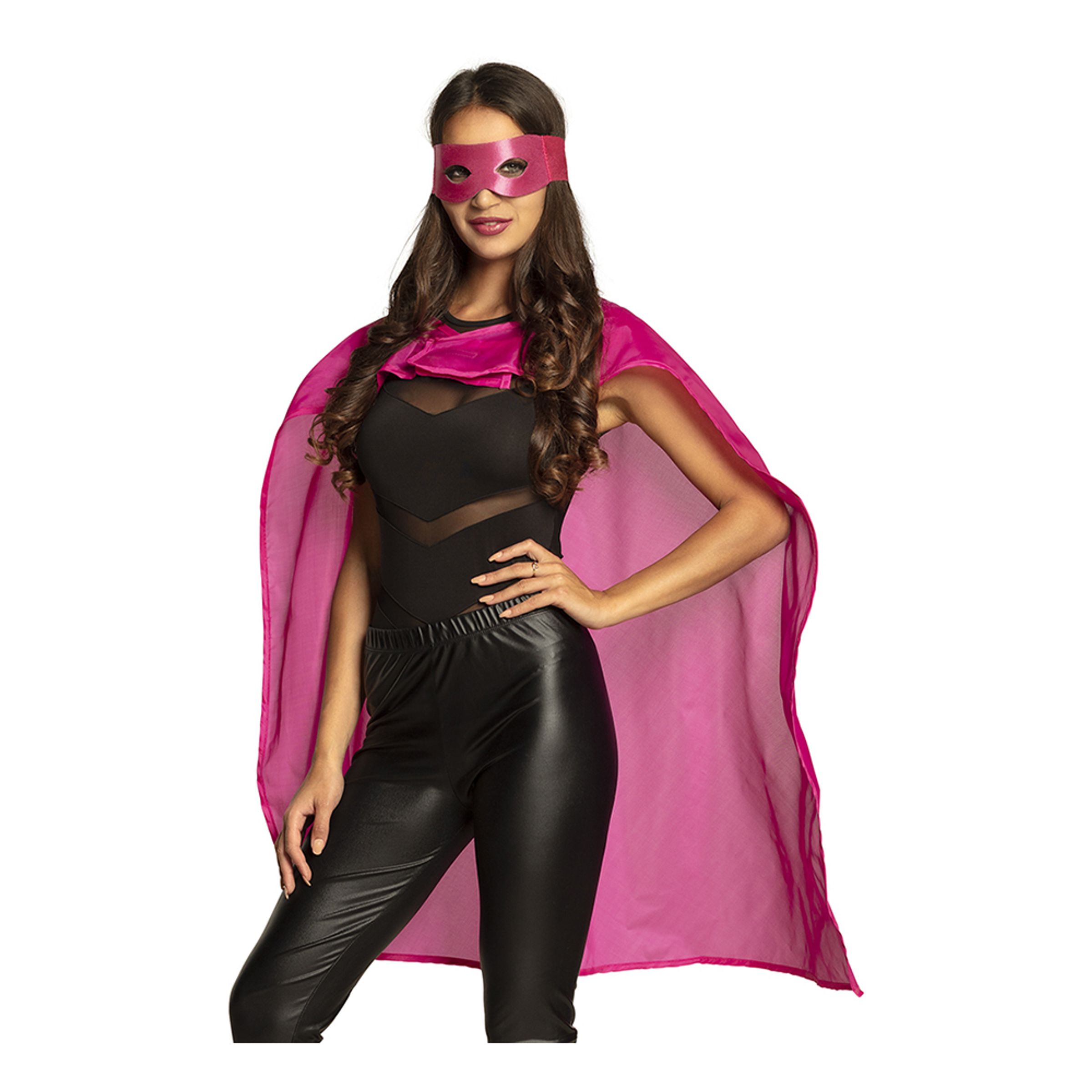 Läs mer om Rosa Superhjälte Kit Maskeraddräkt