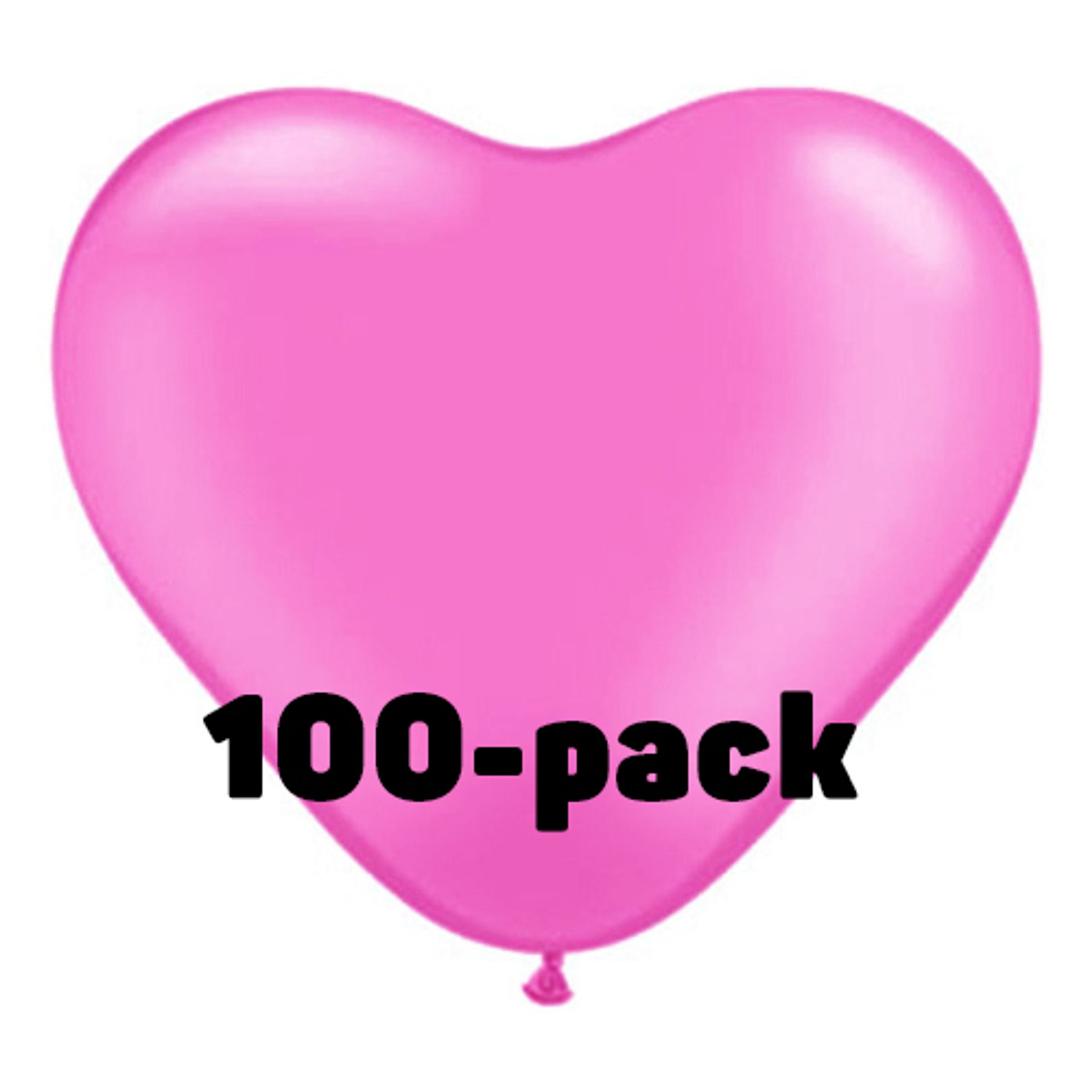 Hjärtballonger Rosa - 100-pack