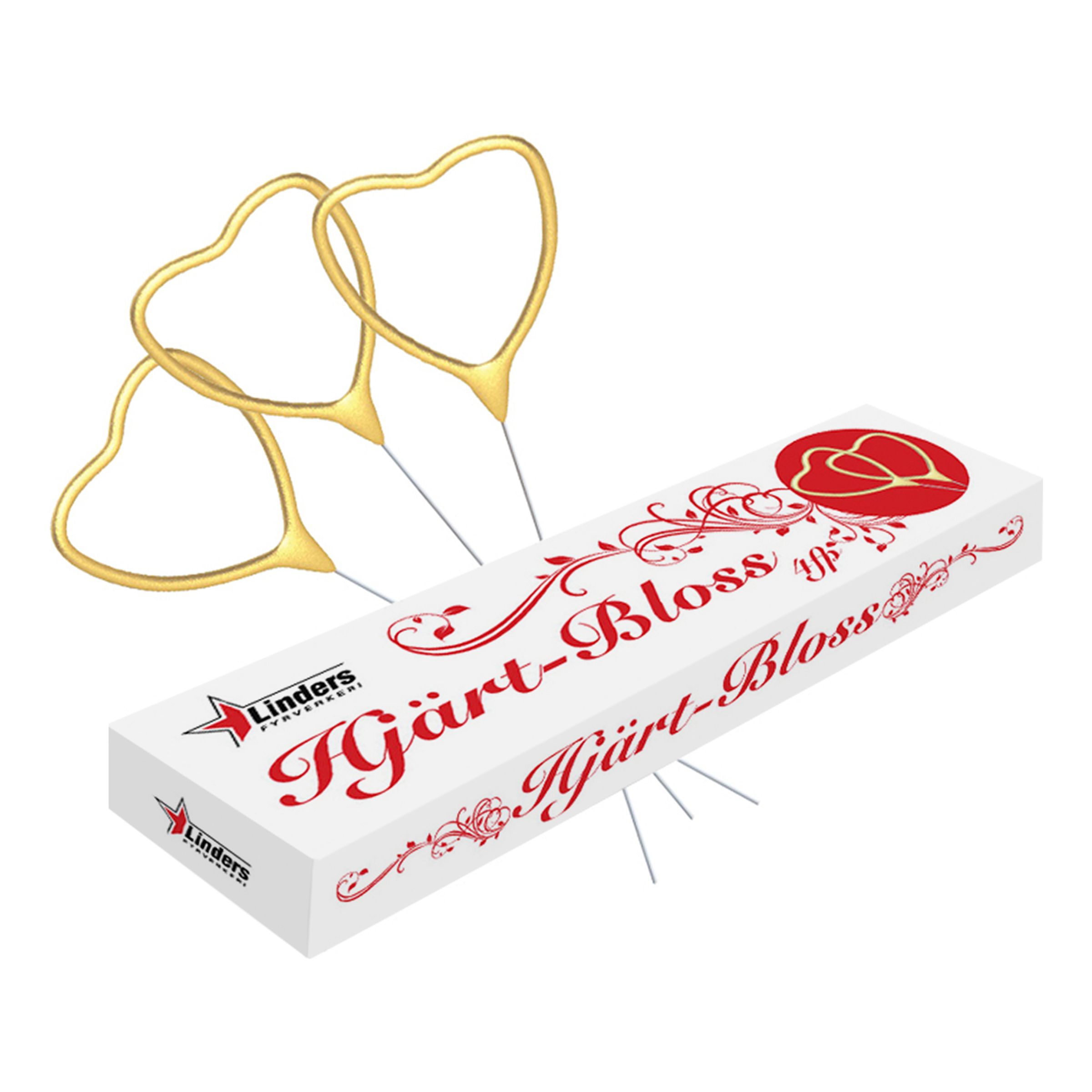 Hjärtbloss Guld - 4-pack | Hem - Festartiklar - Festdekoration - Tårtdekorationer | Party Outlet