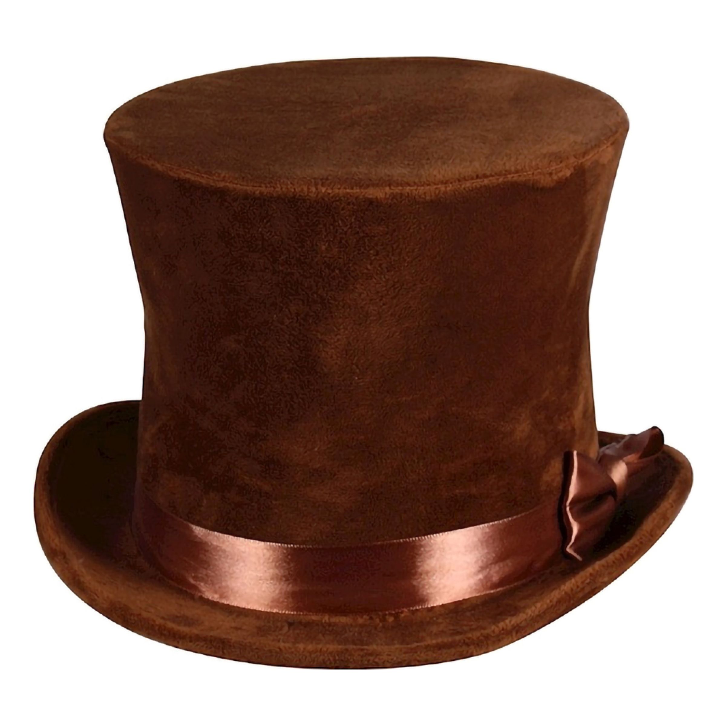 Höghatt Brun Flair Deluxe - 60 | Hem - Maskerad - Hattar - Vuxenhattar | Pryloteket