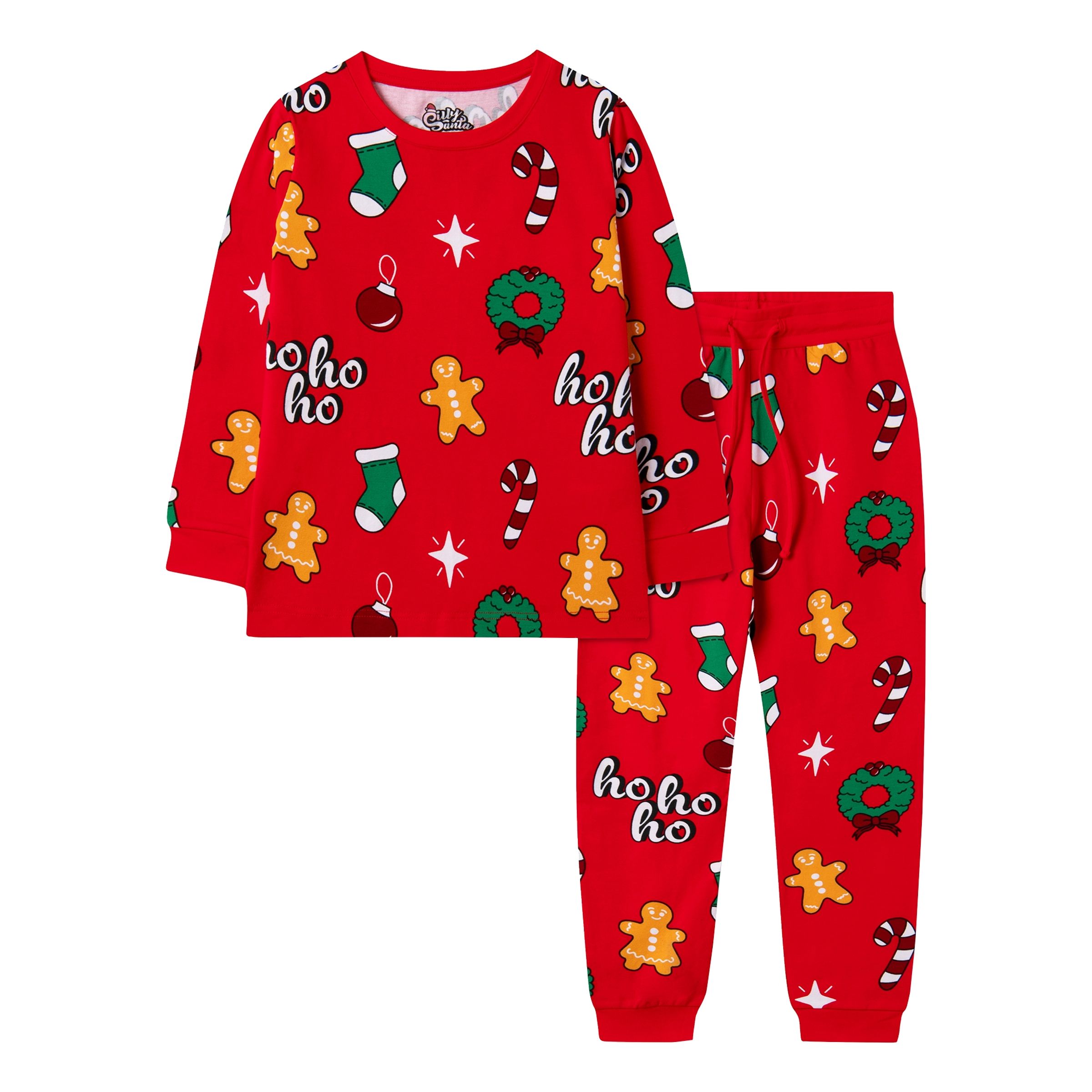 Hohoho Röd Julpyjamas för Barn - 6-8 år (122/128)