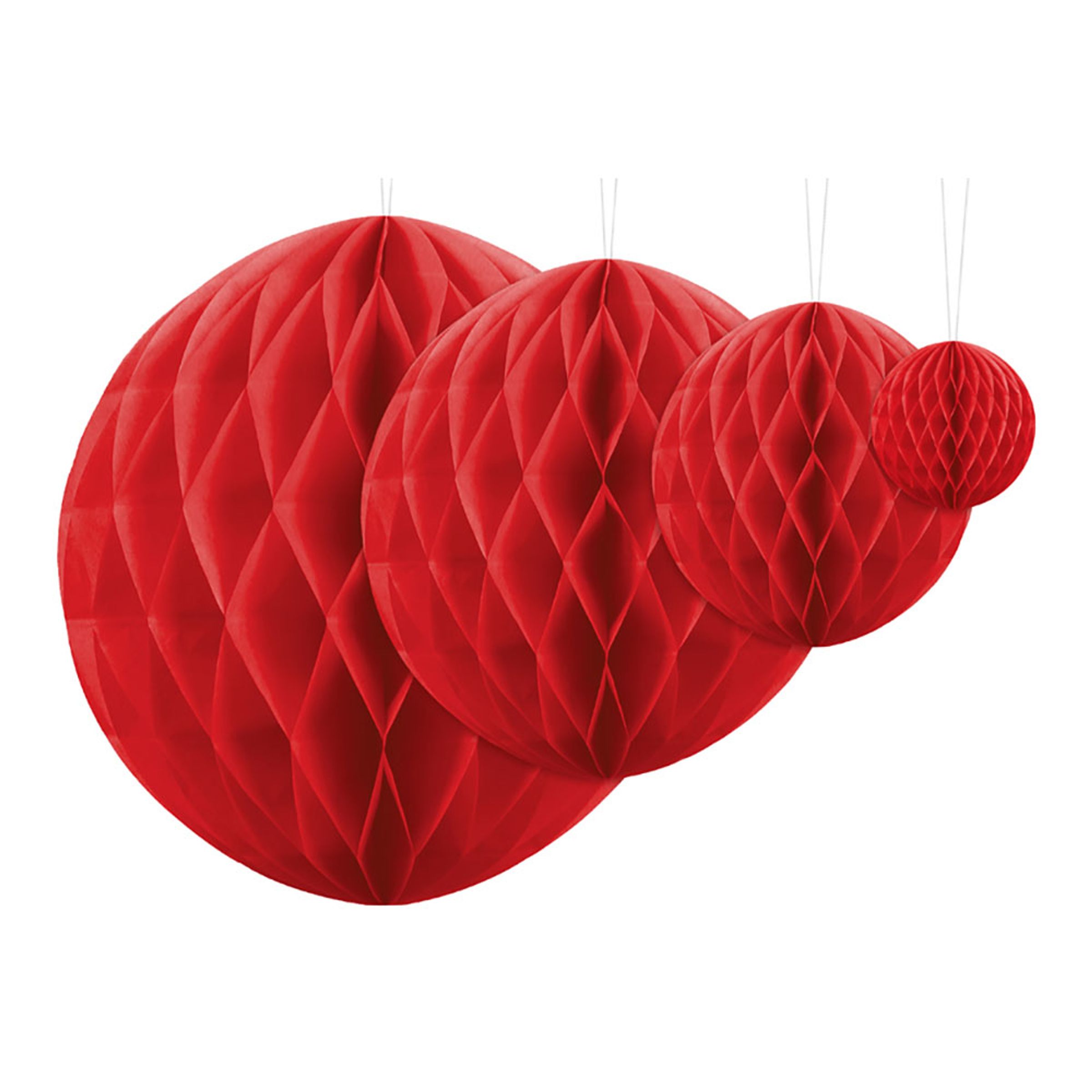 Honeycomb Boll Röd - 20 cm