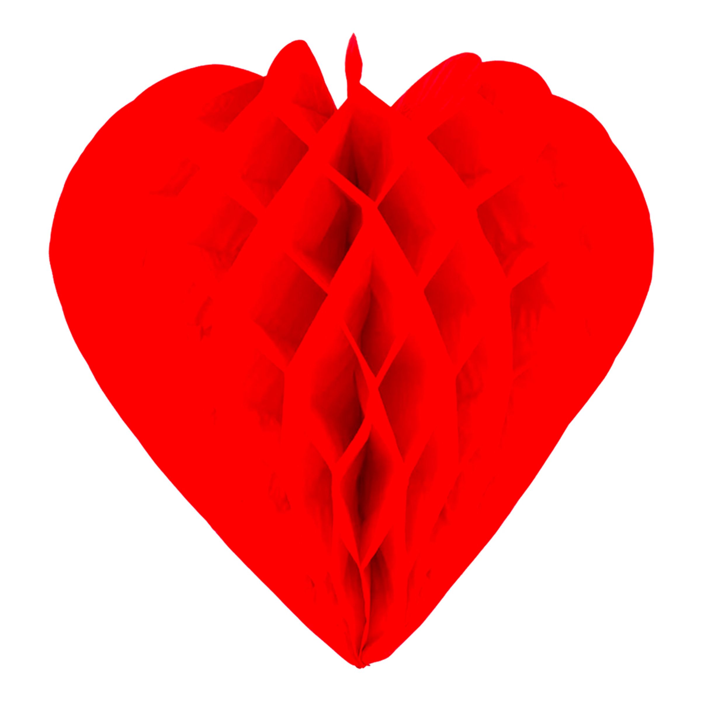 Läs mer om Honeycomb Hjärta Röd