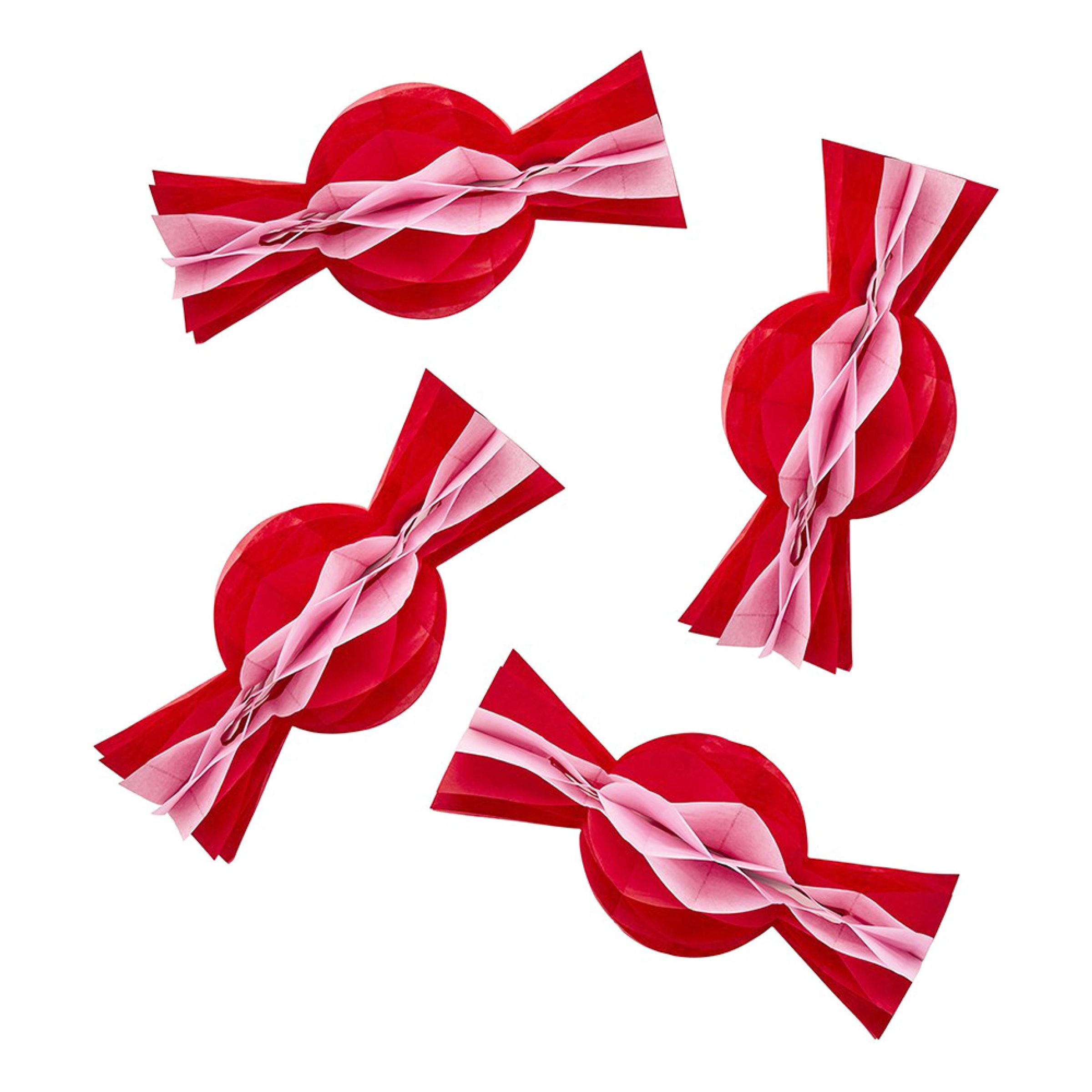 Honeycomb Karameller Röd/Rosa - 4-pack | Hem - Teman - Färger - Rosa | Pryloteket