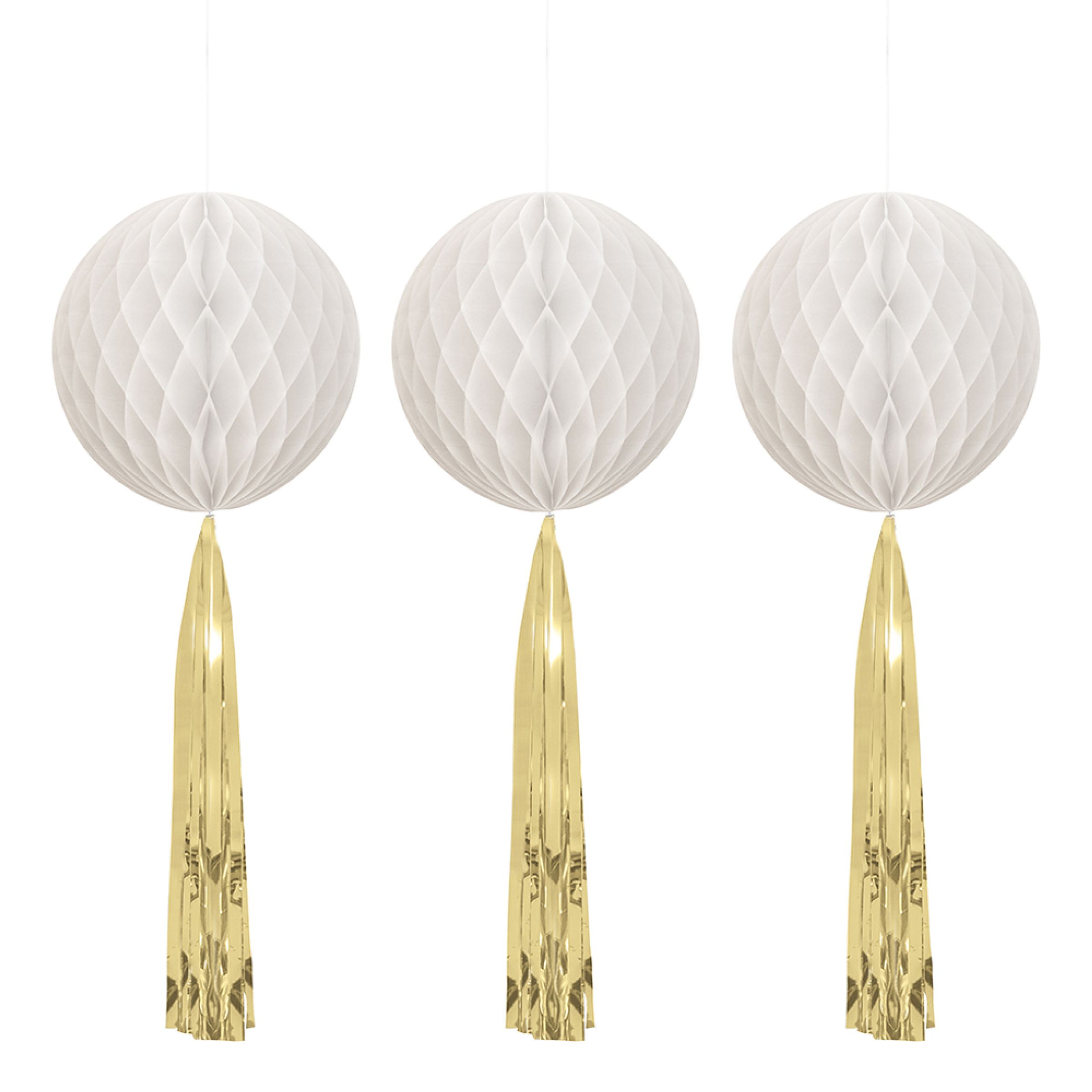 Honeycomb Vit/Guld - 3-pack | Hem - Teman - Färger - Guld | Pryloteket