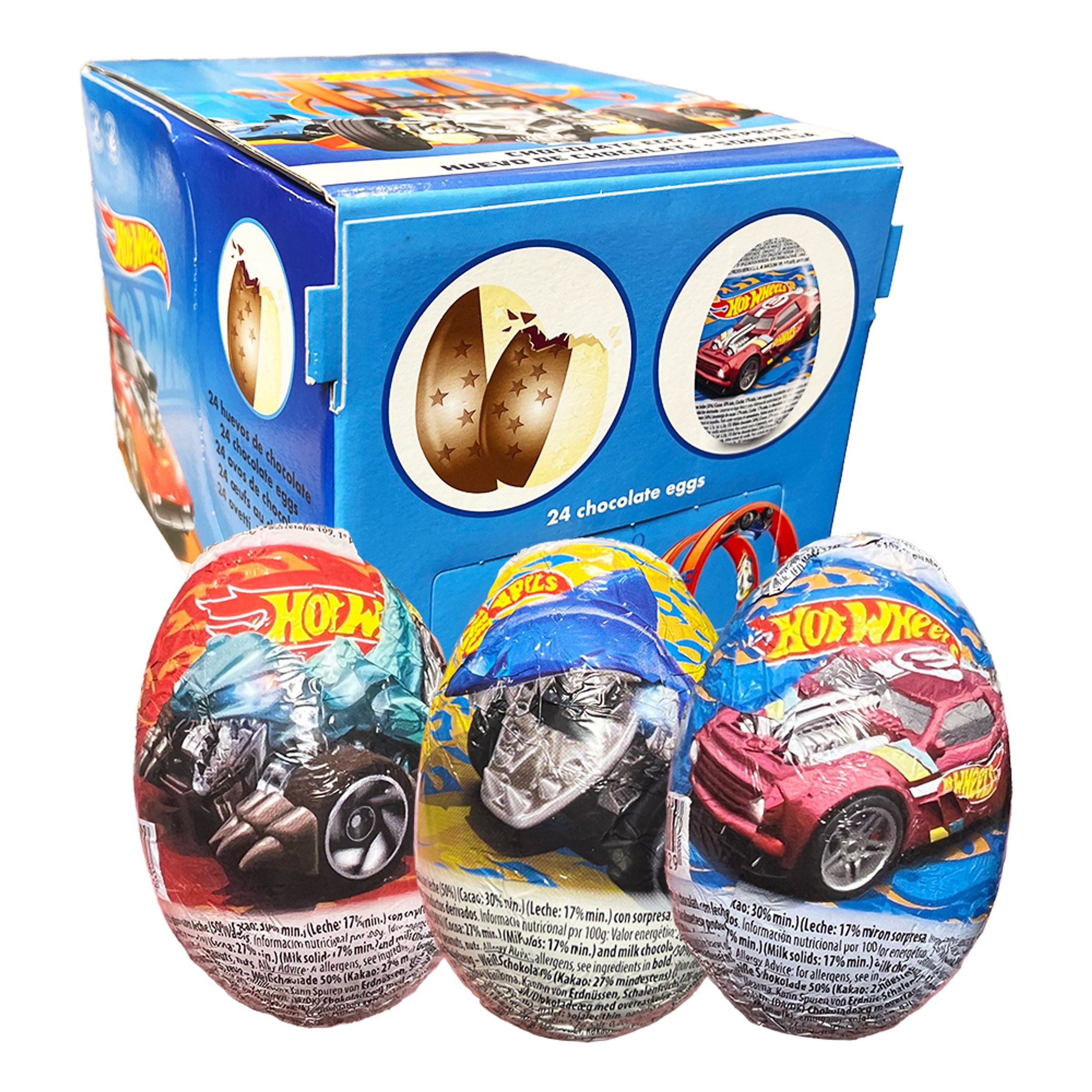 Läs mer om Hot Wheels Chokladägg Storpack - 24-pack