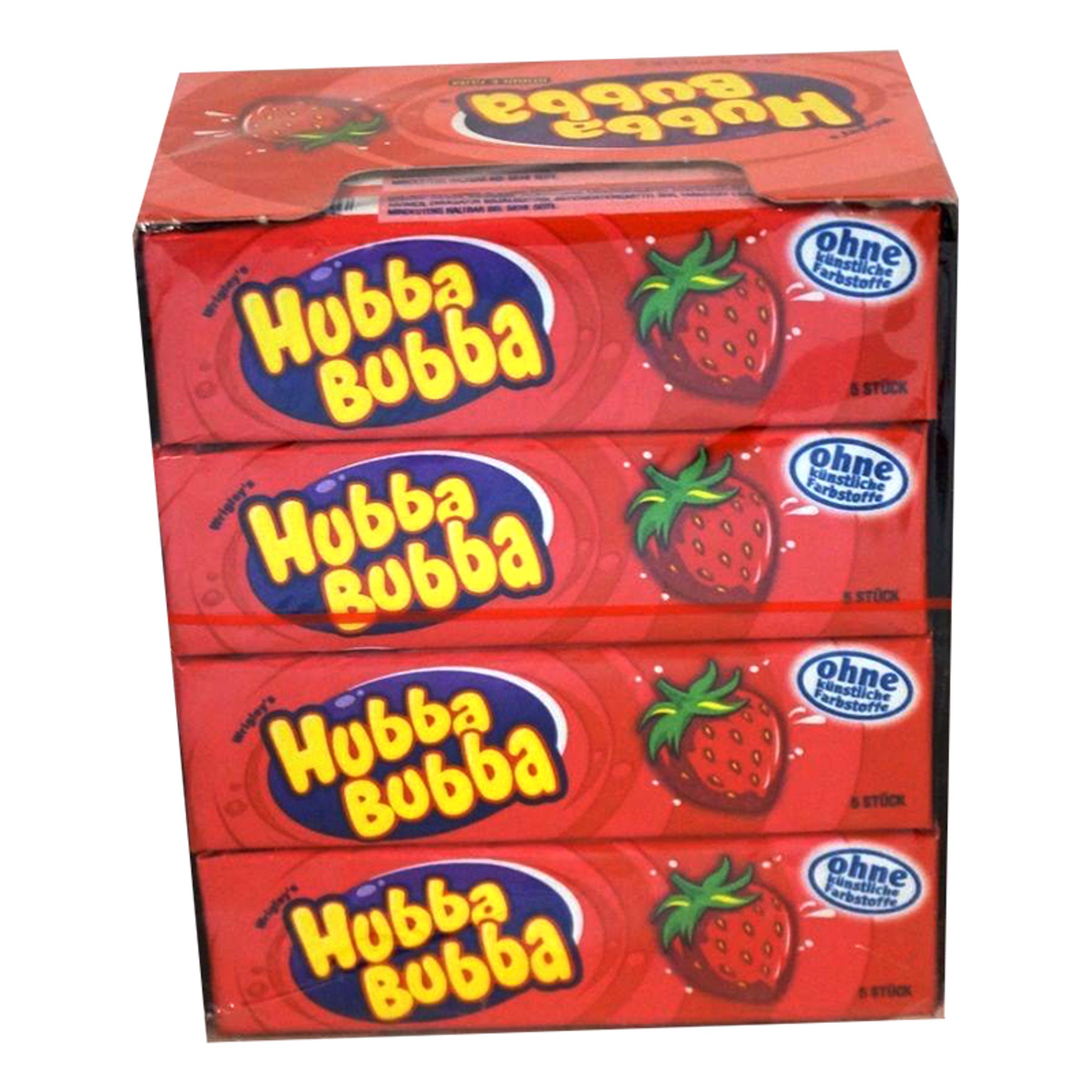 Hubba Hubba Jordgubbe - 20-pack (Hel kartong)