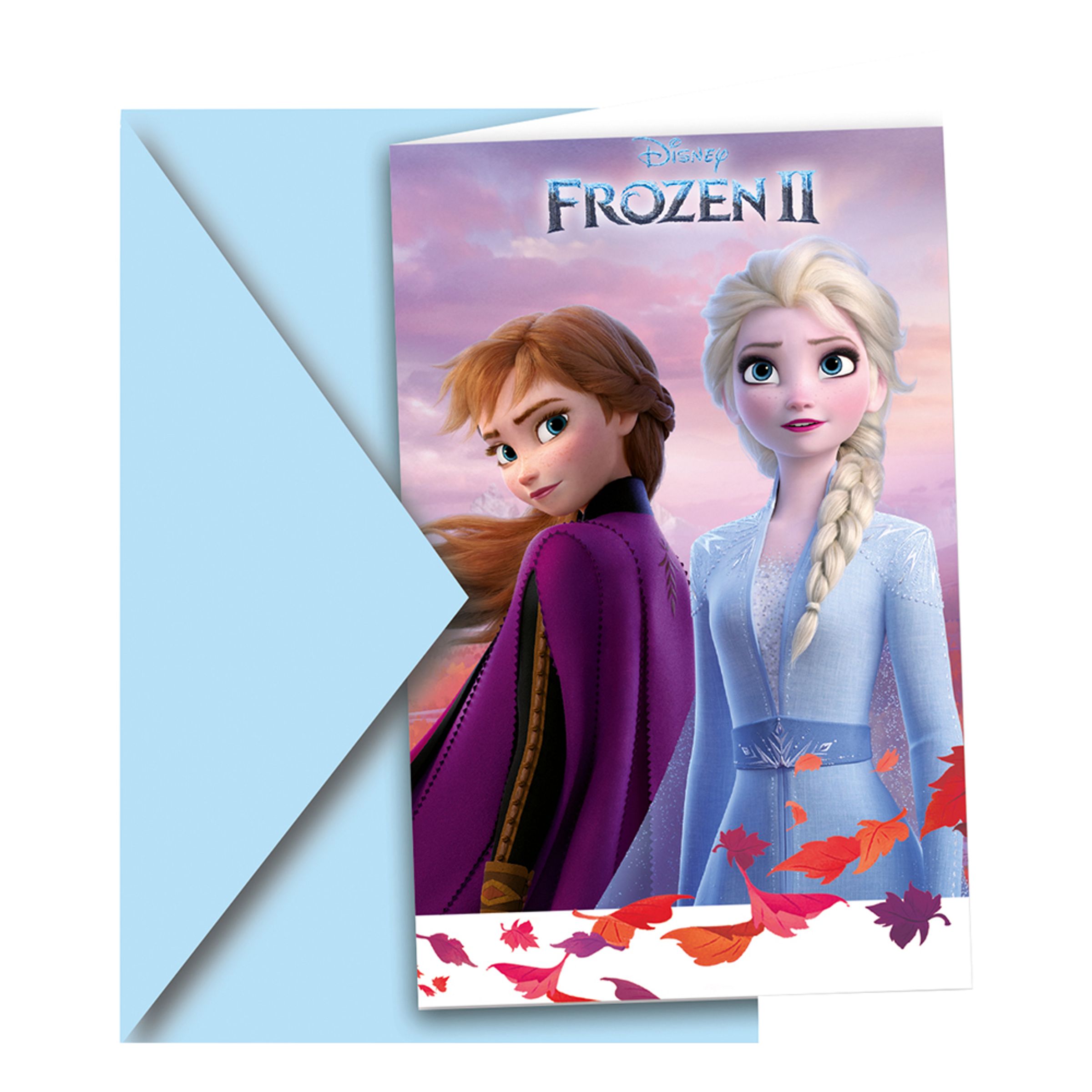 Läs mer om Inbjudningskort Anna & Elsa Frost 2 - 6-pack