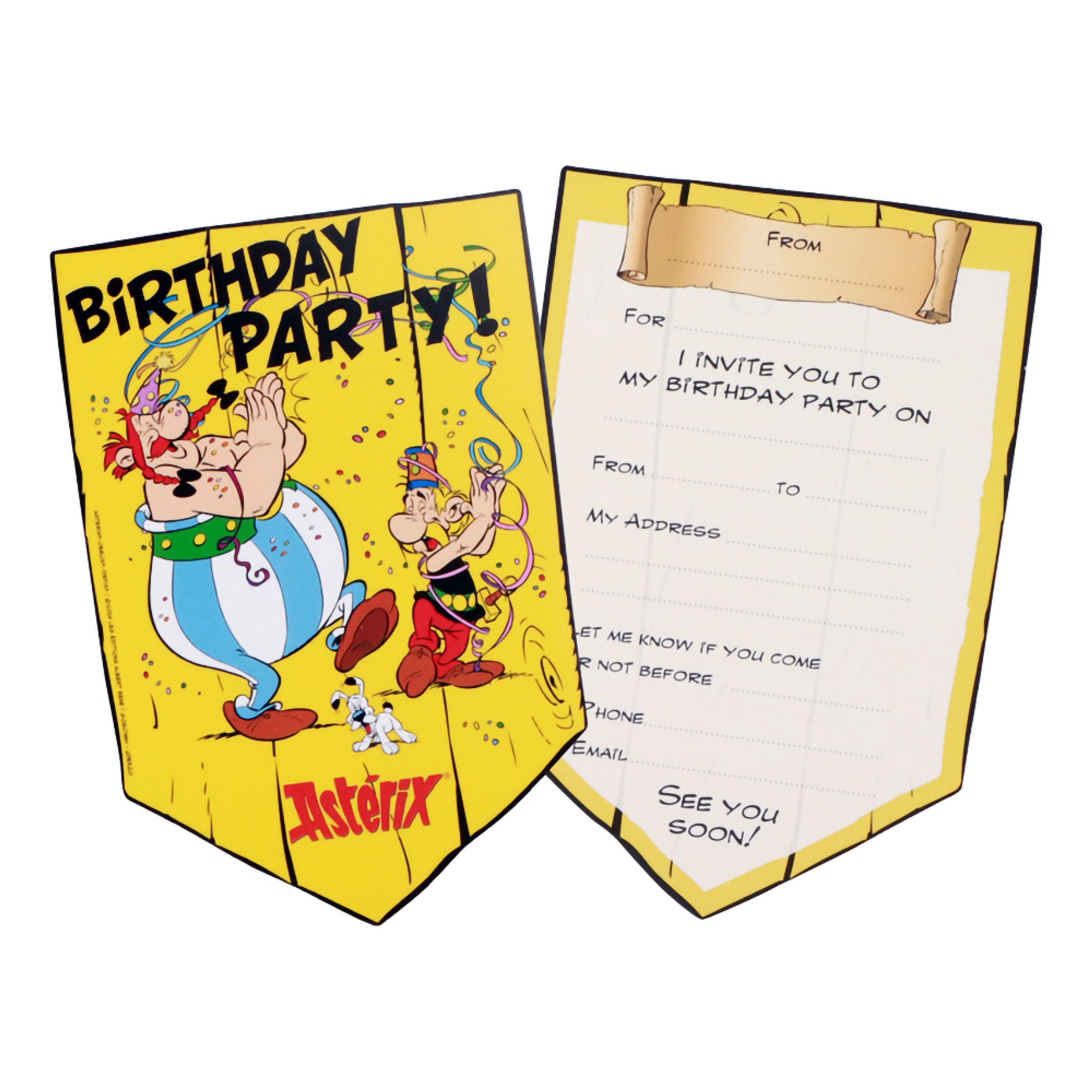 Inbjudningskort Asterix - 8-pack | Hem - Festartiklar - Hälsningskort - Inbjudningskort | Maskeradspecialisten