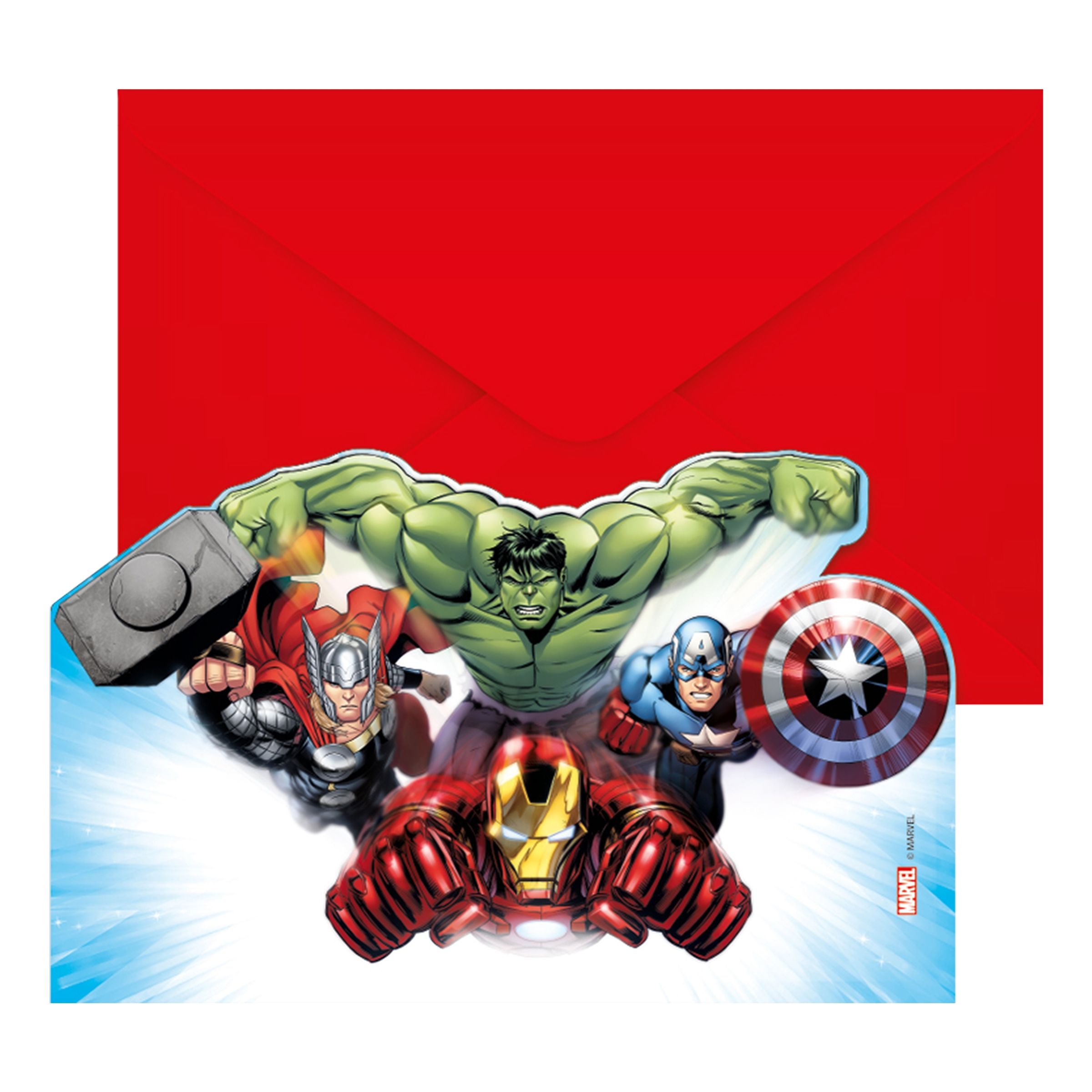 Läs mer om Inbjudningskort Avengers Infinity Stones - 6-pack